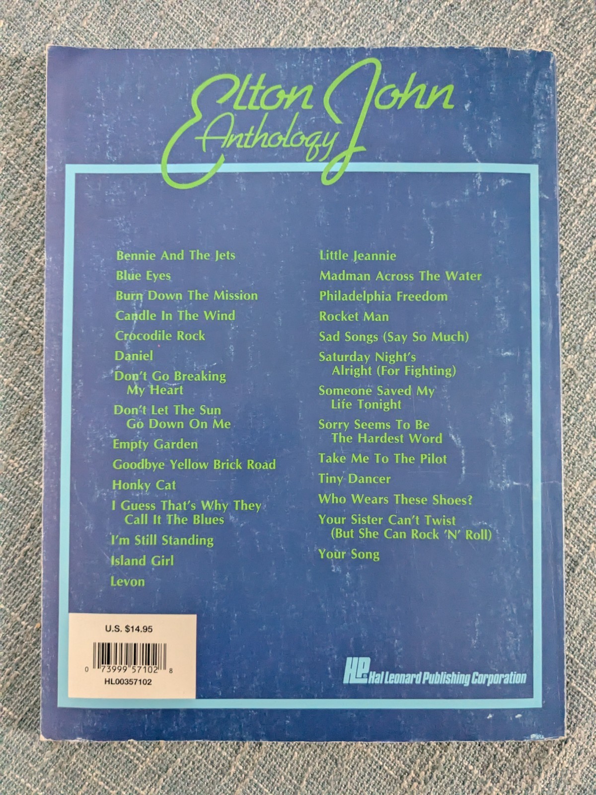 Elton John Anthology Easy Piano 136 Pages Vintage 1969 Songbook