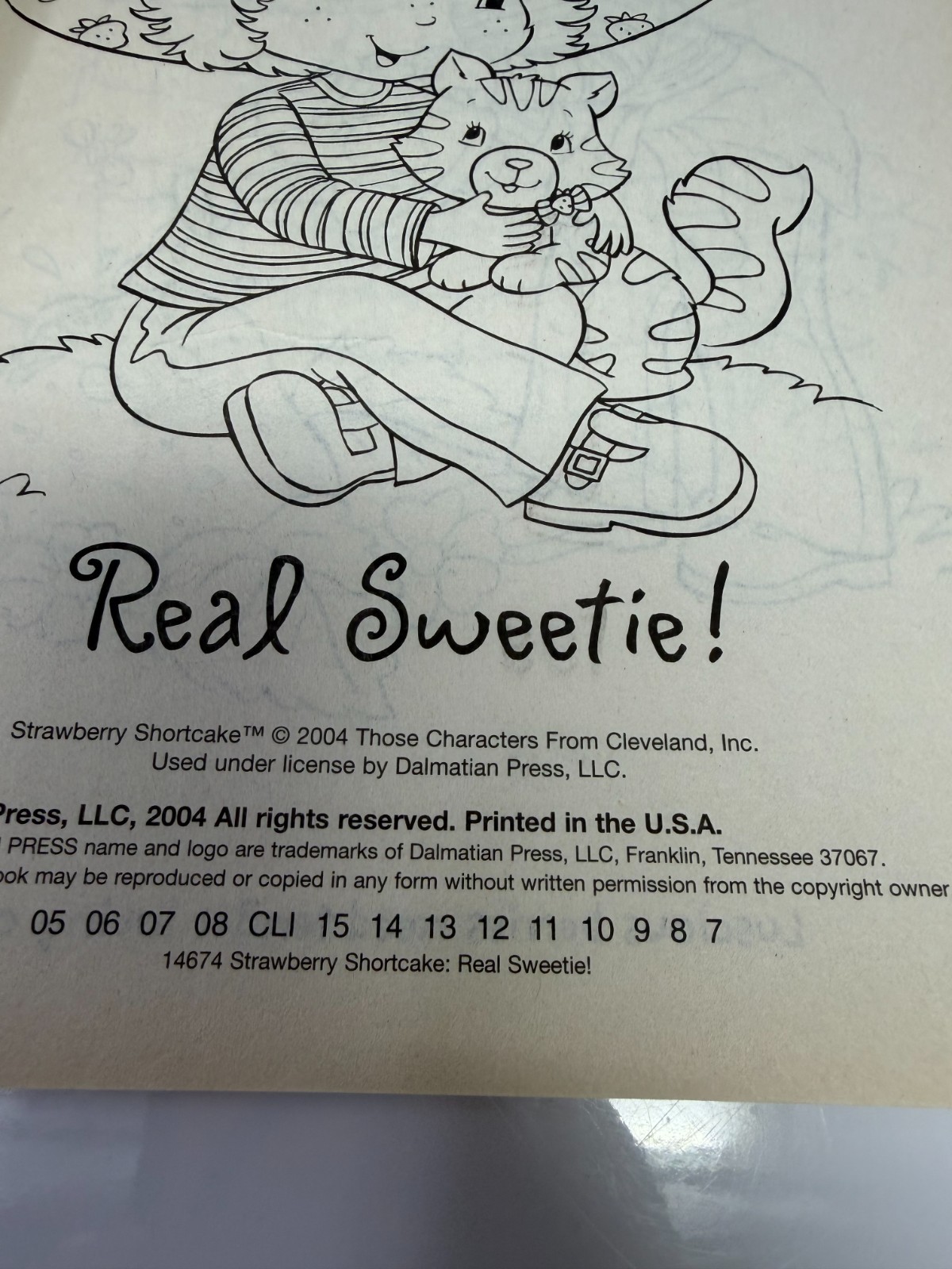 Nice Strawberry Shortcake coloring activity book 2004 .97 cents Dalmatian Press