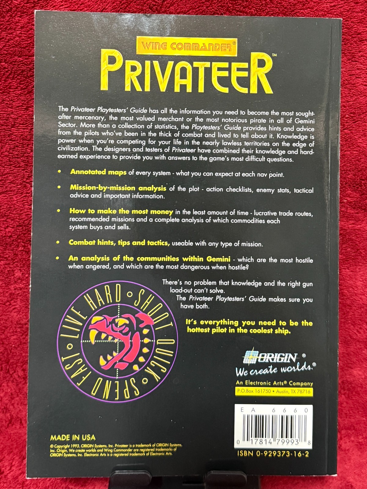 Wing Commander: Privateer Playtesters’ Guide Origin Electronic Arts 1993