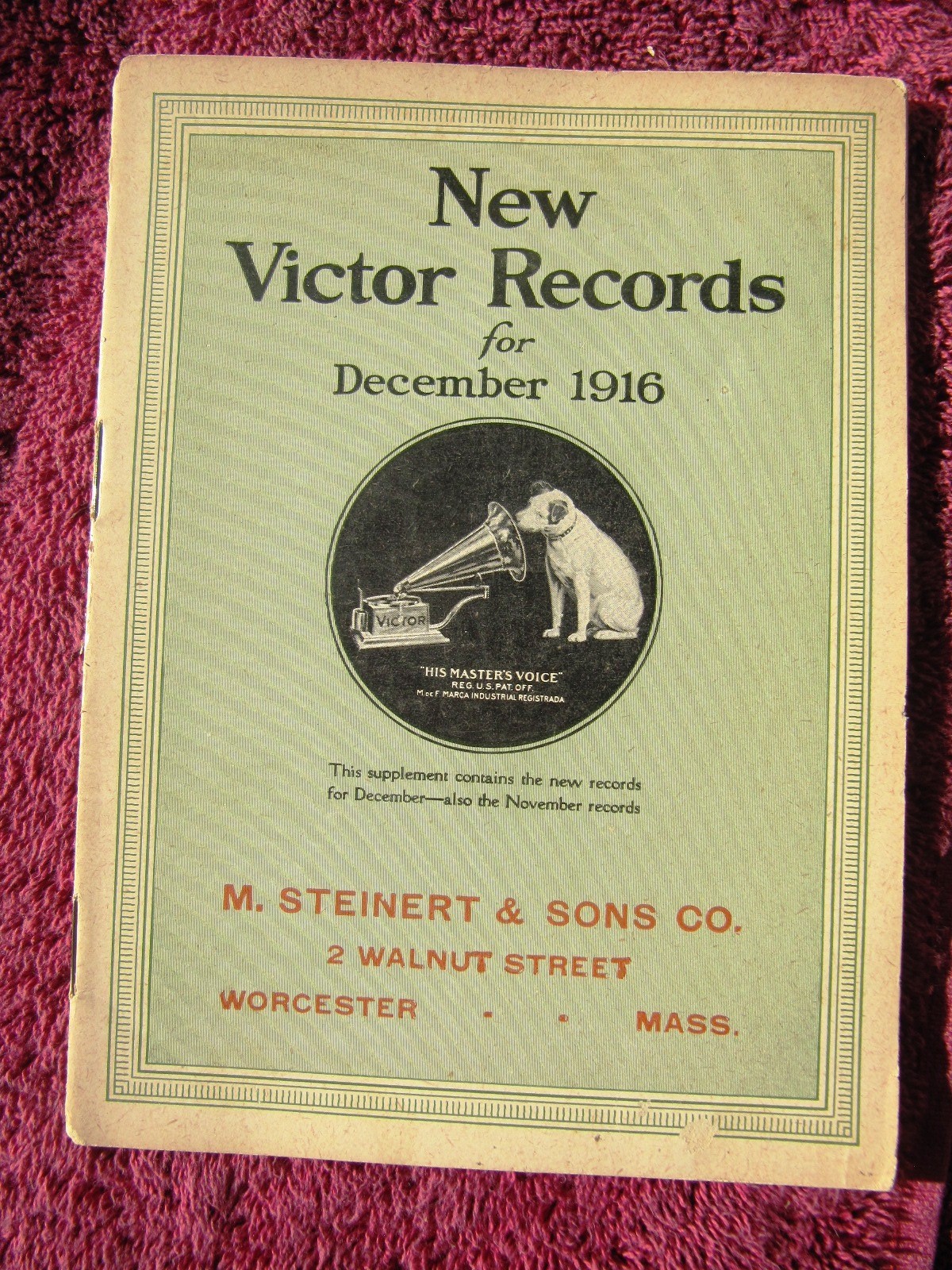 Art Case Vernis Martin Victrola XVI New VICTOR RECORDS December 1916 CATALOG