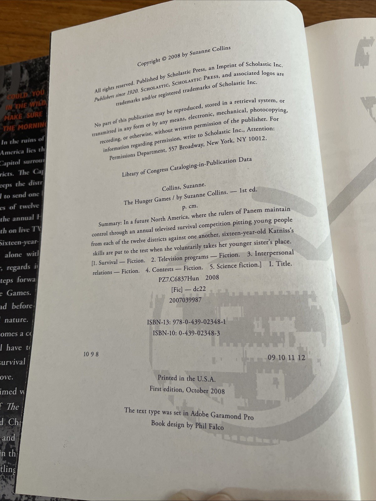 THE HUNGER GAMES – FIRST EDITION  – VERY GOOD