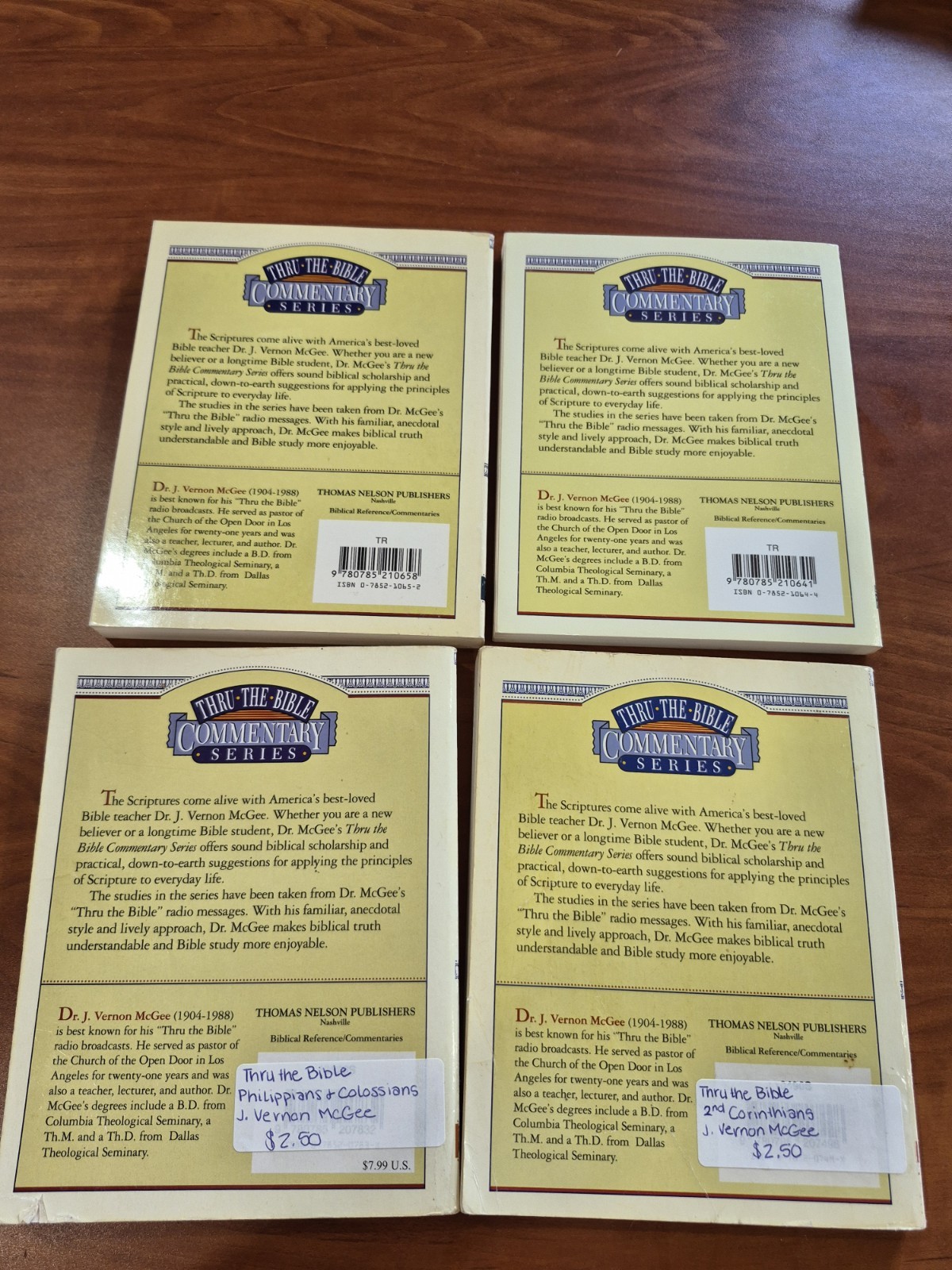 J Vernon McGee Thru The Bible Commentary Series Lot Of 11 Assorted Volumes
