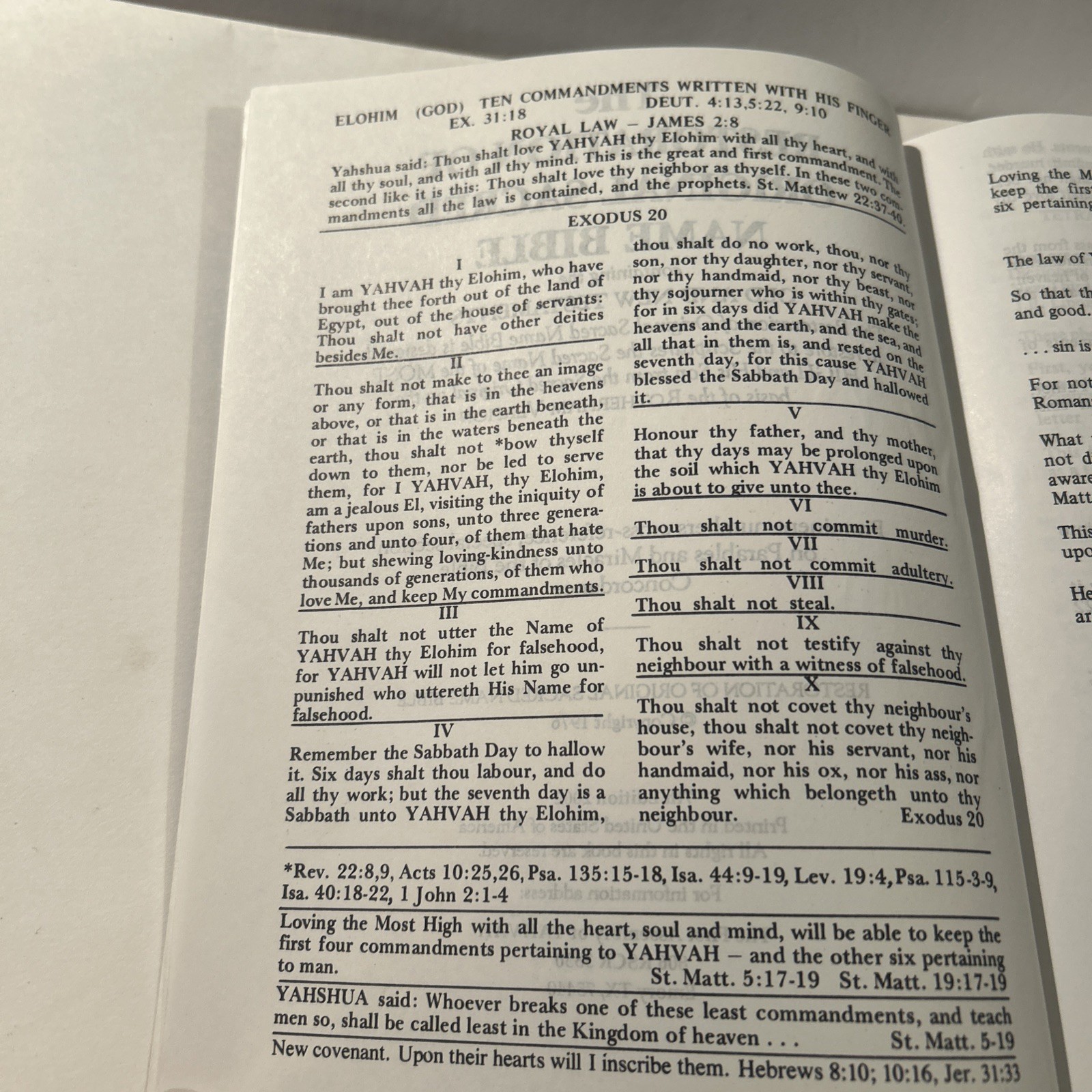 2002 Restoration of Original Sacred Name Holy Bible 7th Edition Rotherham LN