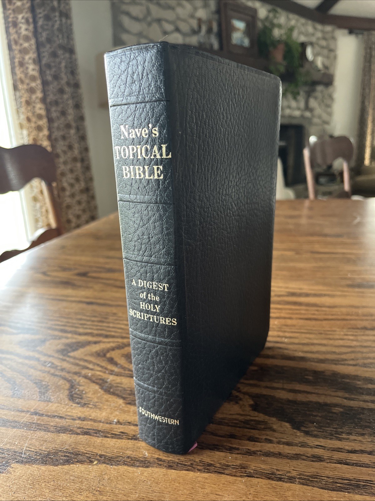 Nave’s Topical Bible Digest Black Leather Bound Thumb Indexed 1962 Southwestern