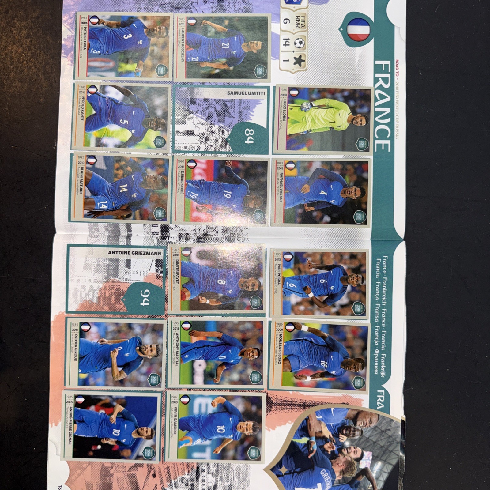 Panini Road to 2018 FIFA World Cup Russia Sticker Album w/ Stickers