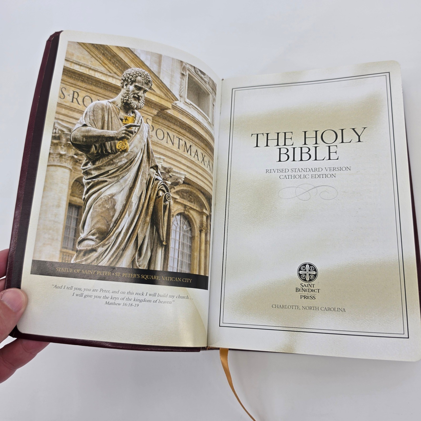 Saint Benedict Press RSV-CE Catholic Bible Burgundy Ultrasoft Cover