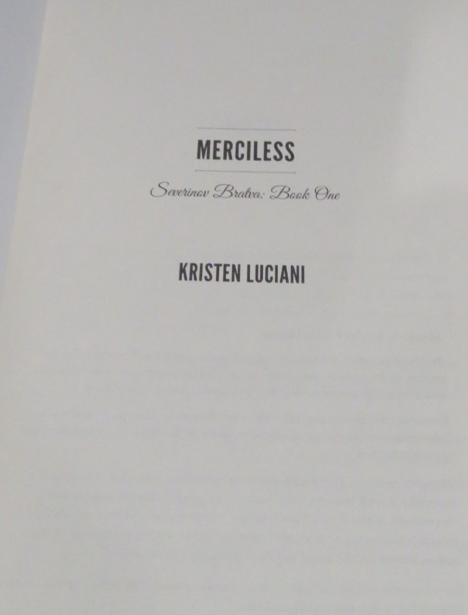 Kristen Luciani Severinov Bratva Series: Merciless, Possessive, Vengeful, Ravage