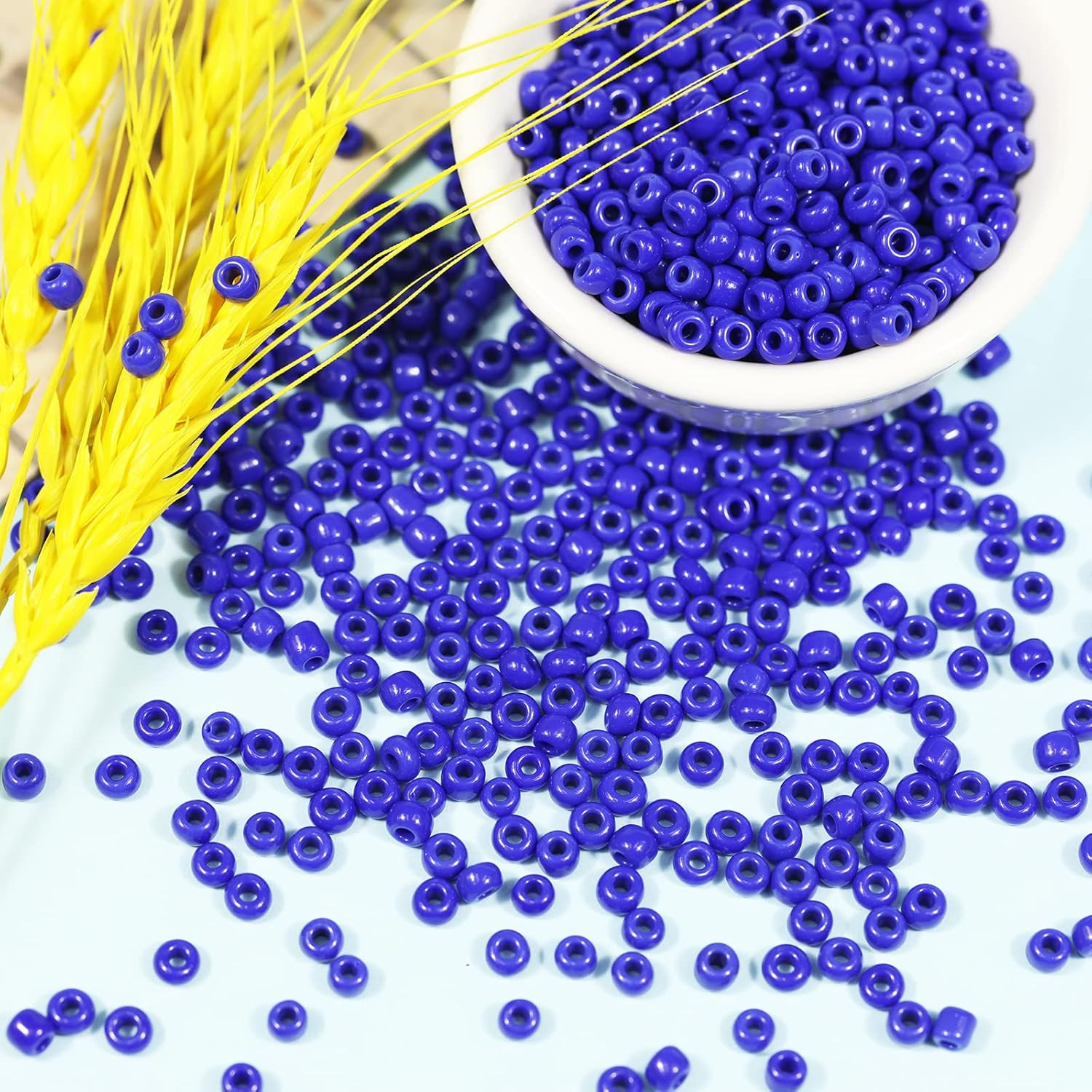 Opaque Royal Blue Color 4Mm Glass Seed Beads about 1400Pcs in Box 6/0 Glass Craf