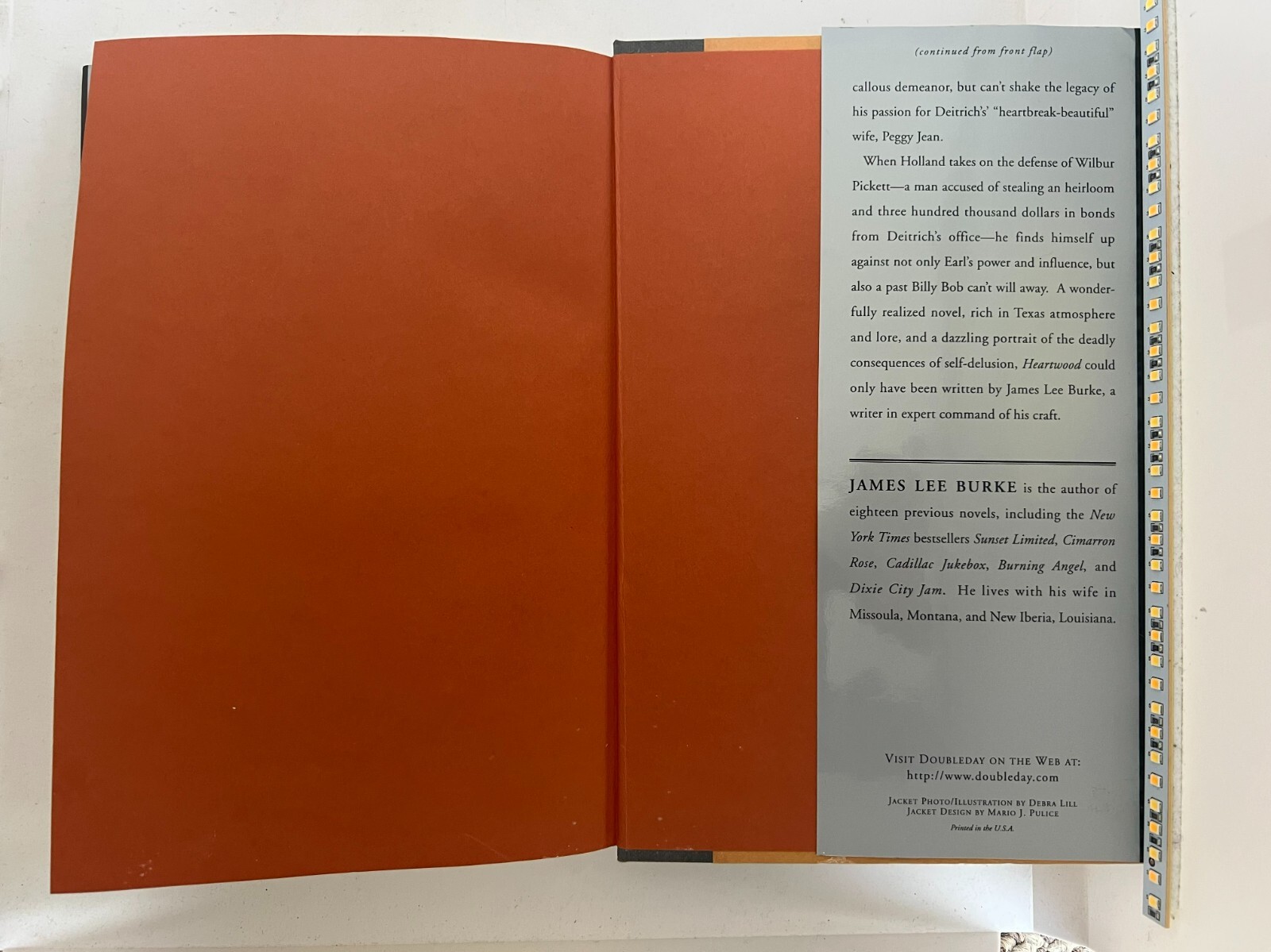 Heartwood—1st Ed. & 1st Print (signed twice by James Lee Burke)