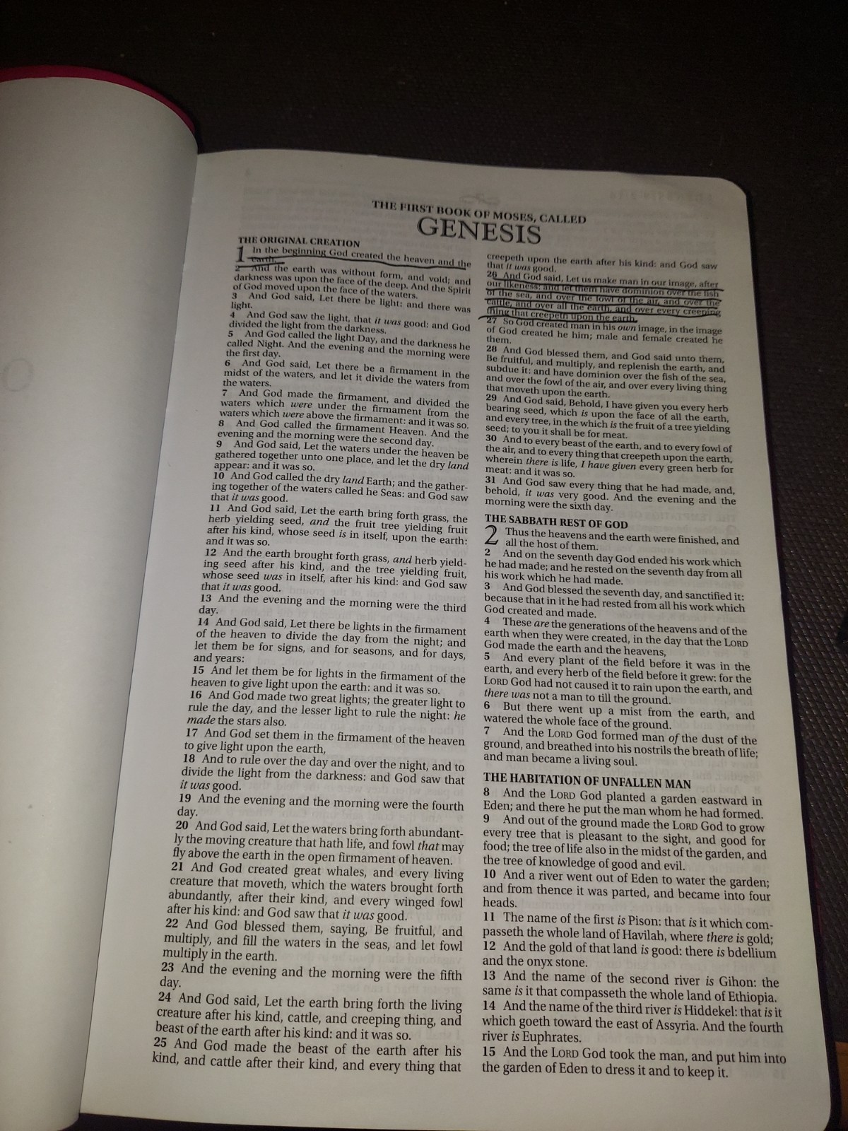 Red King James Version Holy Bible Imitation Leather Small Print in English