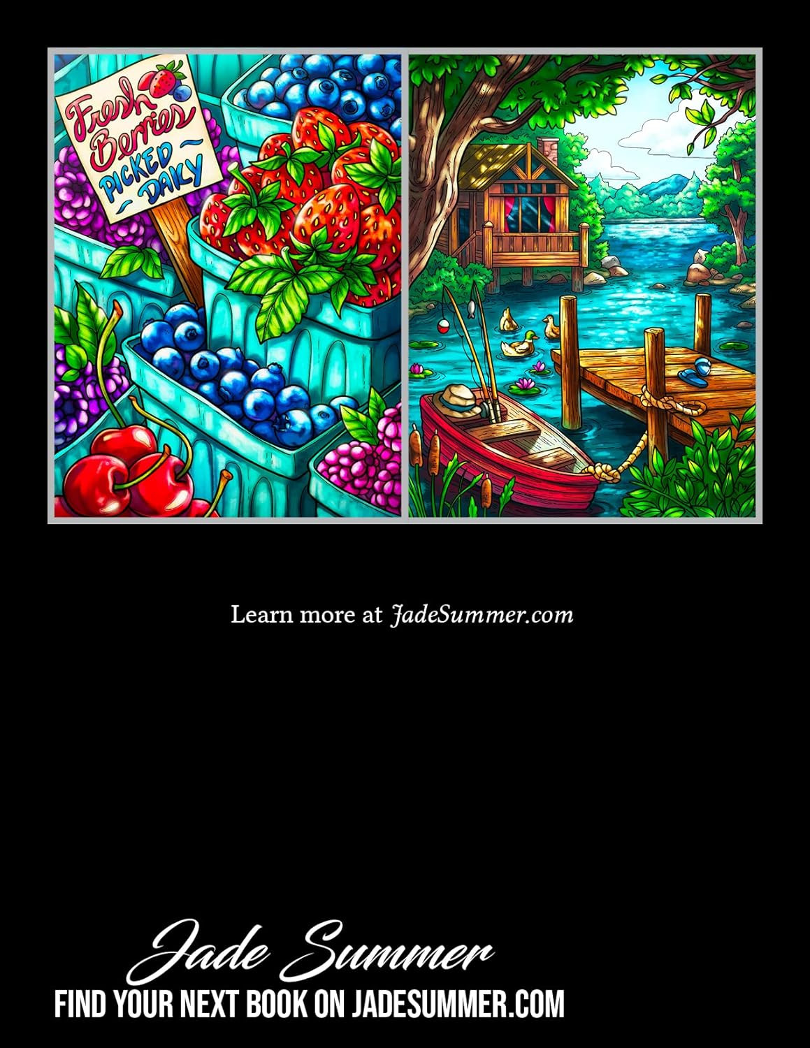 Country Summer: An Adult Coloring Book with 50 Detailed Images of Charming Count