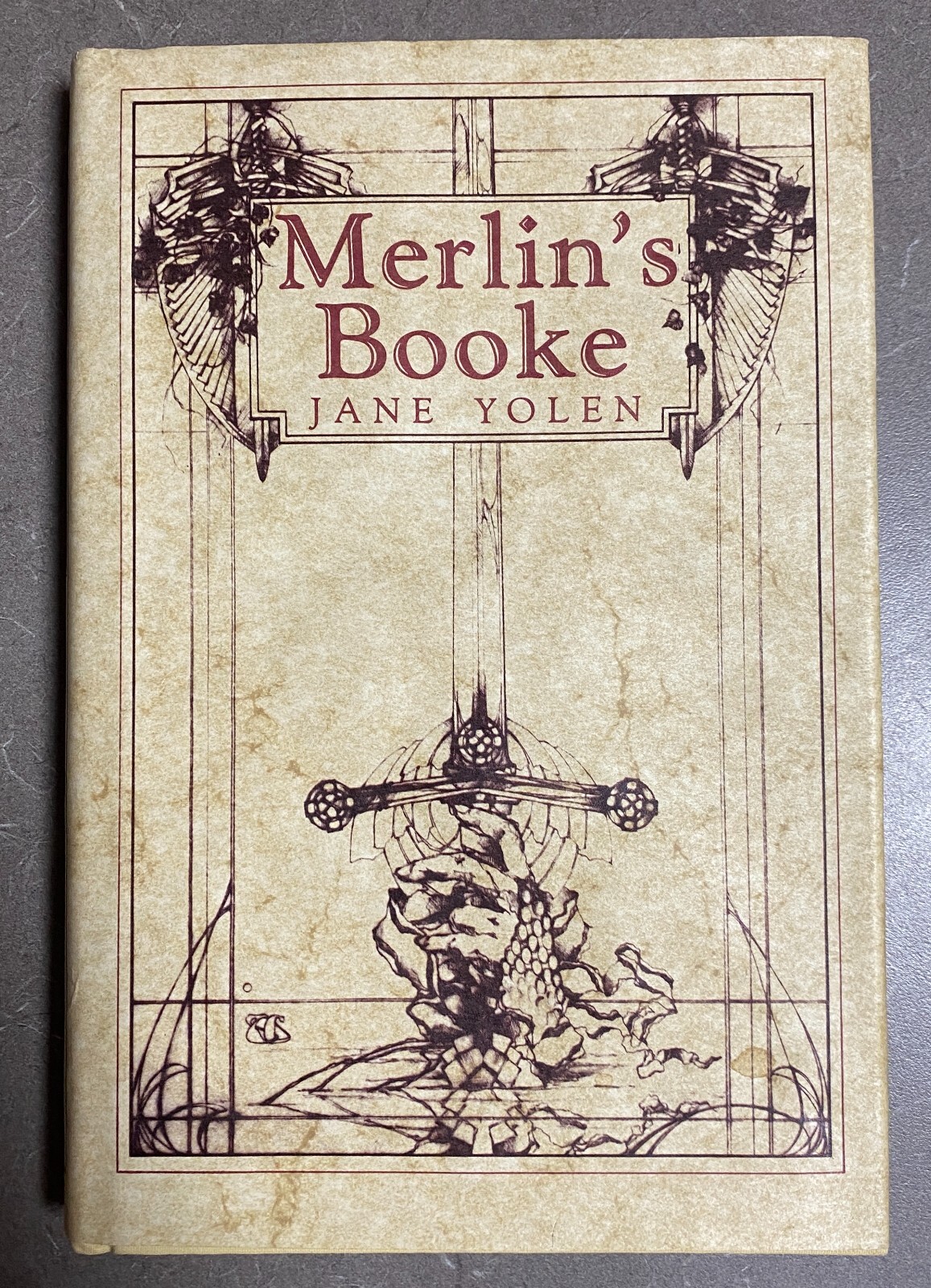 Merlin’s Booke by Jane Yolen, Signed, 1st HB, SteelDragon Press, 1986, GD