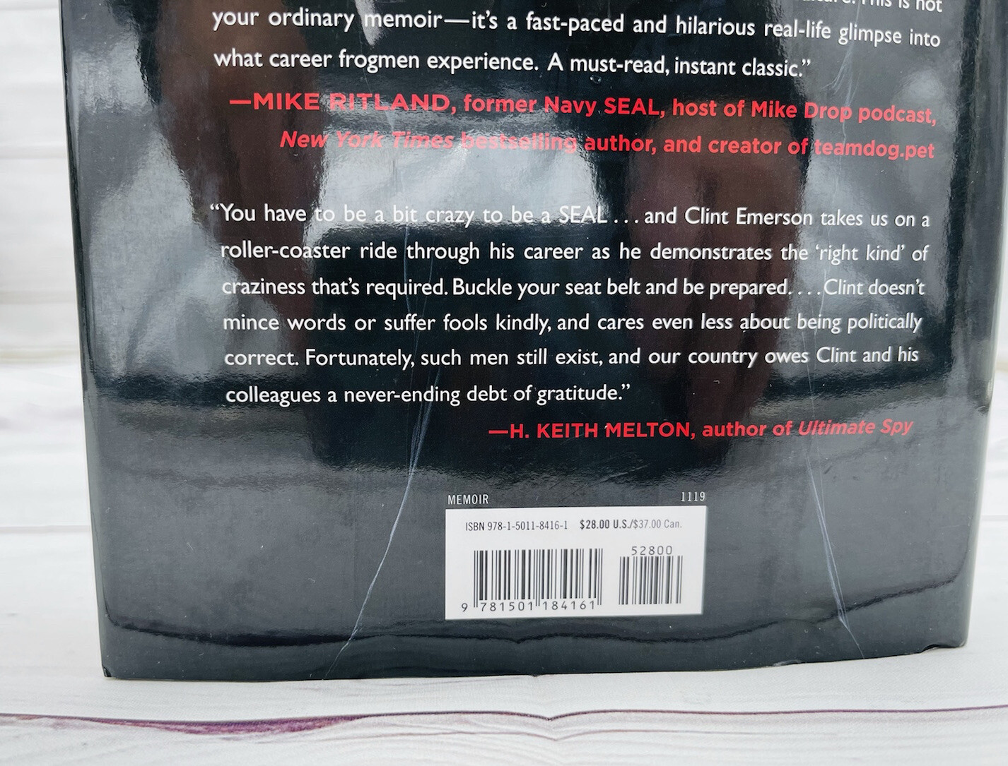 “The Right Kind of Crazy” Navy SEAL Covert Operative Clint Emerson Hardcover New