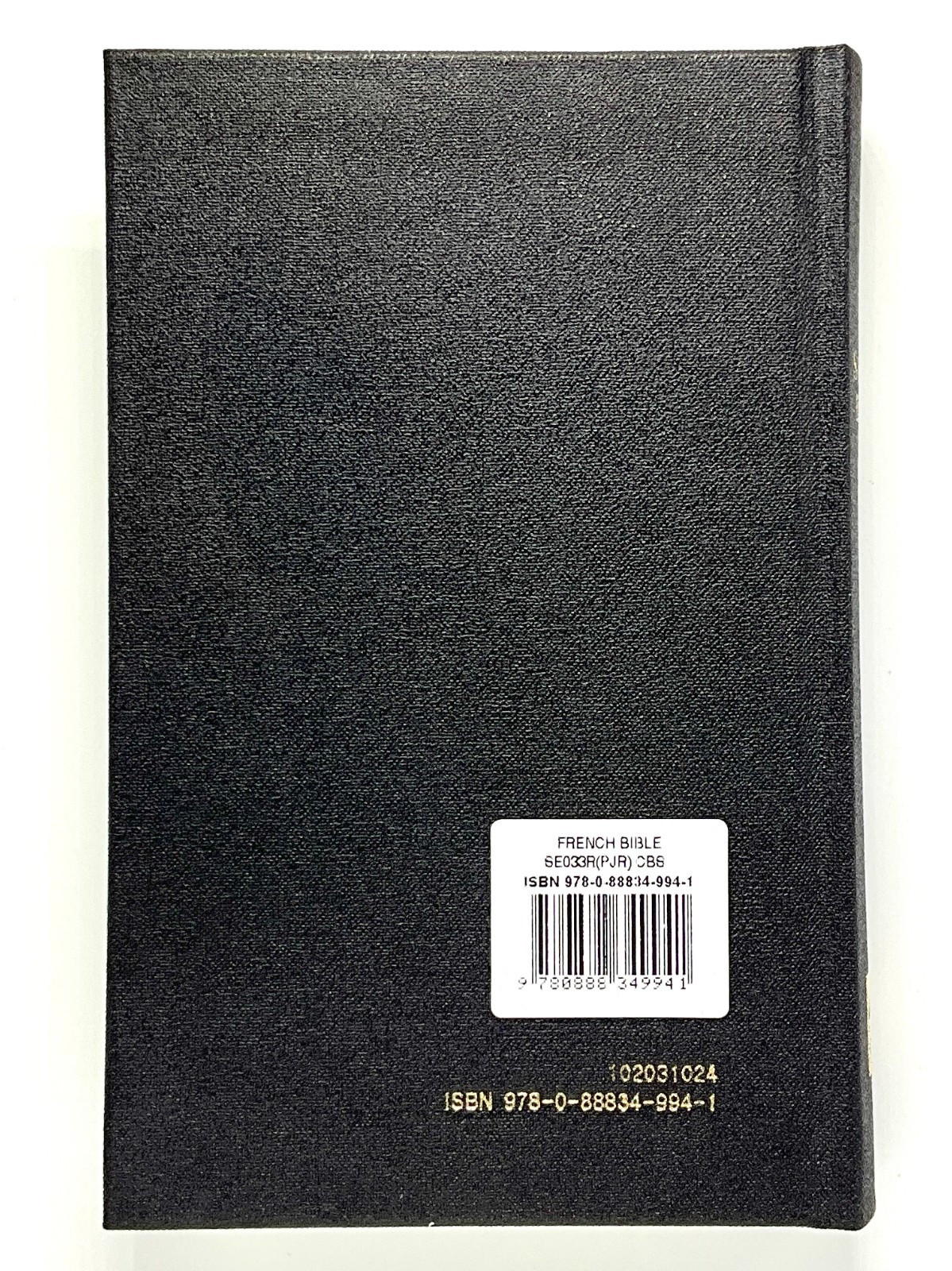 French Bible, La Sainte Bible – Segond 1910 Black Hardcover, Handheld Red Letter