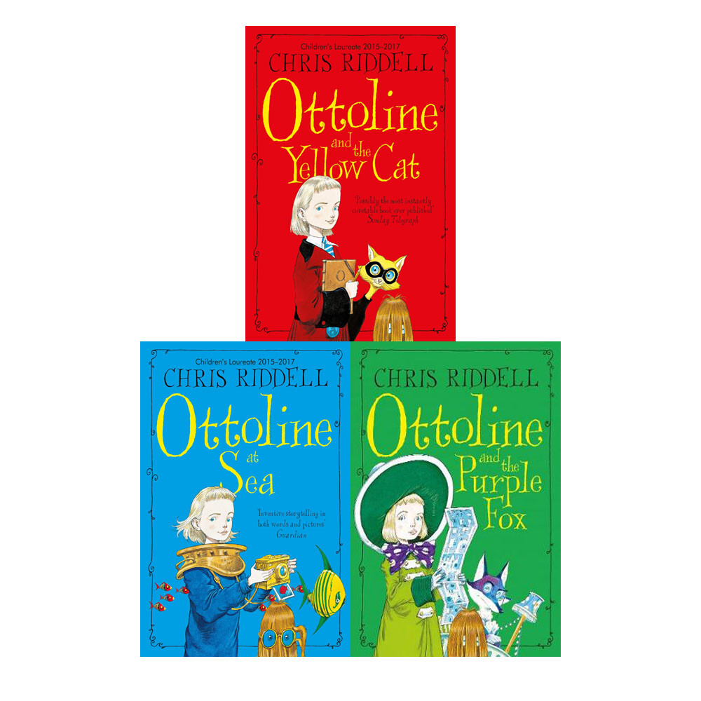 Ottoline Series 3 Books Children Collection Paperback Set By Chris Riddell