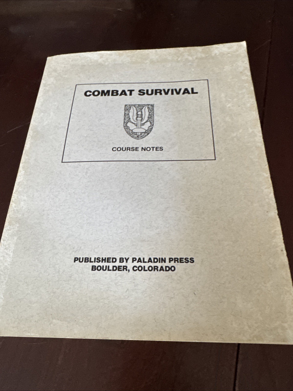 Vintage 1981 – Combat Survival Course Notes Large Paperback