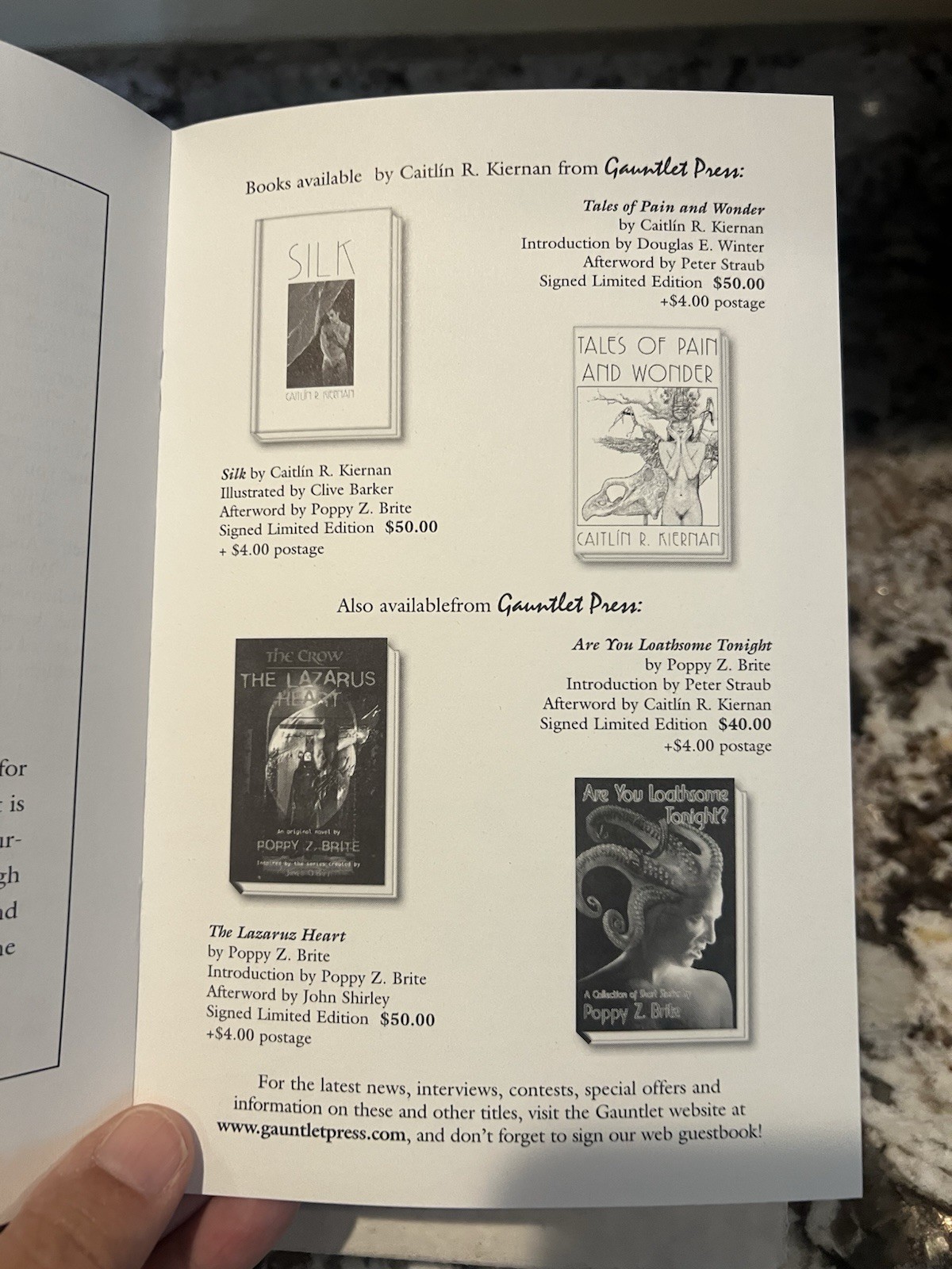 Chapbook Study for “Estate” by Caitlín R. Kiernan published by Gauntlet Press
