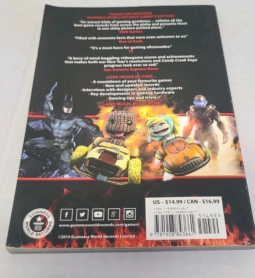 Guinness World Record Gamer Editions Lot Of 6 2010 -2013-2014-2015-2016 & 2017