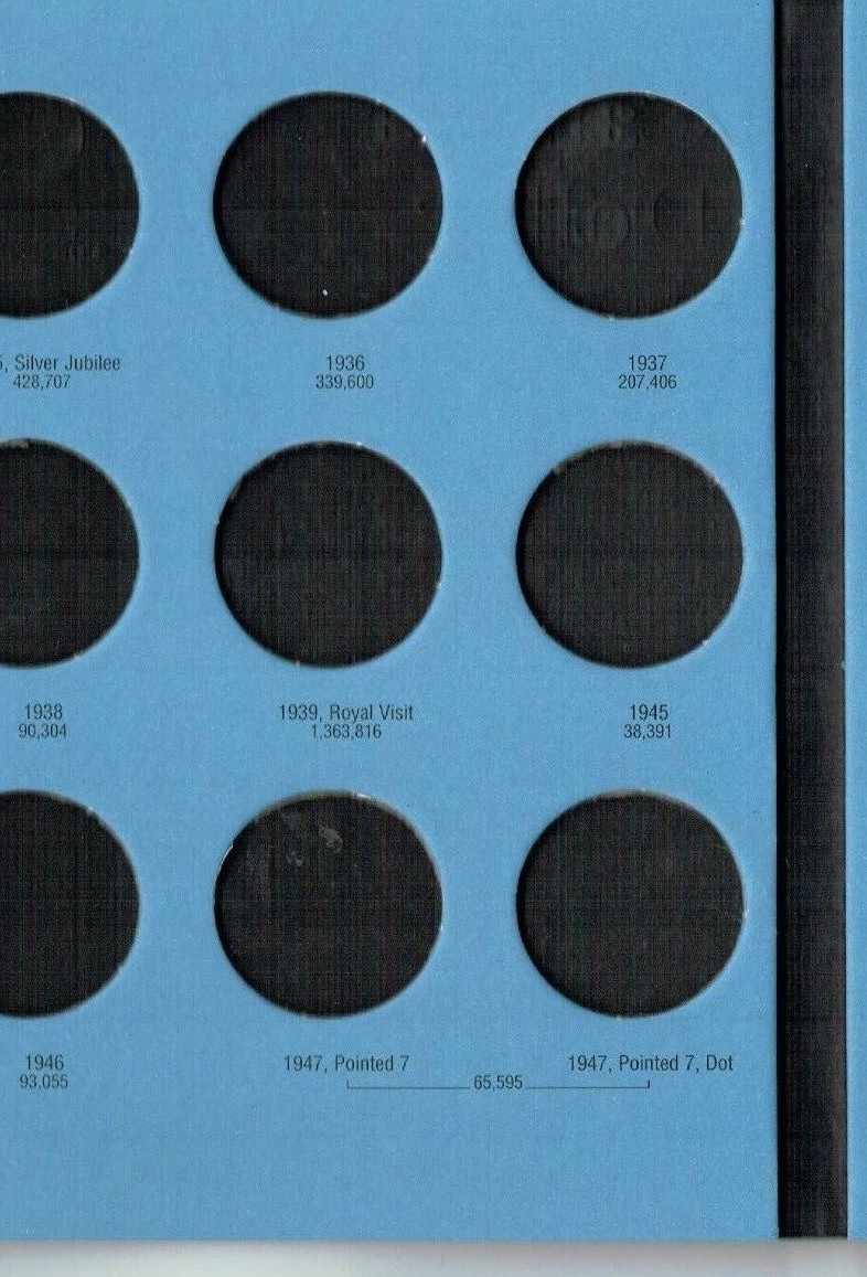 New Whitman Canadian Folder #1 for all King George V & VI Dollars 1935-1952