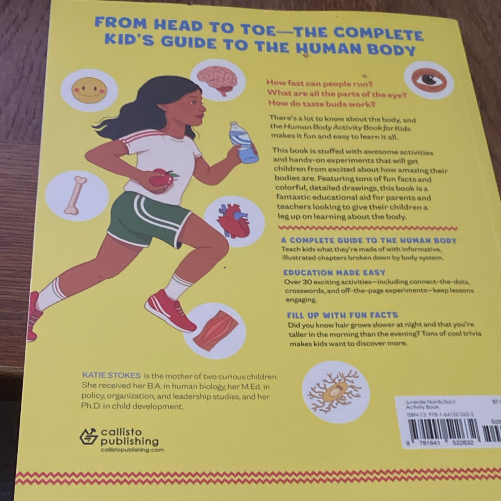 Human Body Activity Book for Kids by Katie Stokes Ages 4-8 Science Biology Mazes