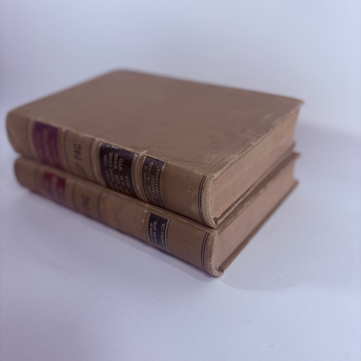 Antique Book Lot Pacific Reporter Vol 237 251 West Publishing 1927 Law Case