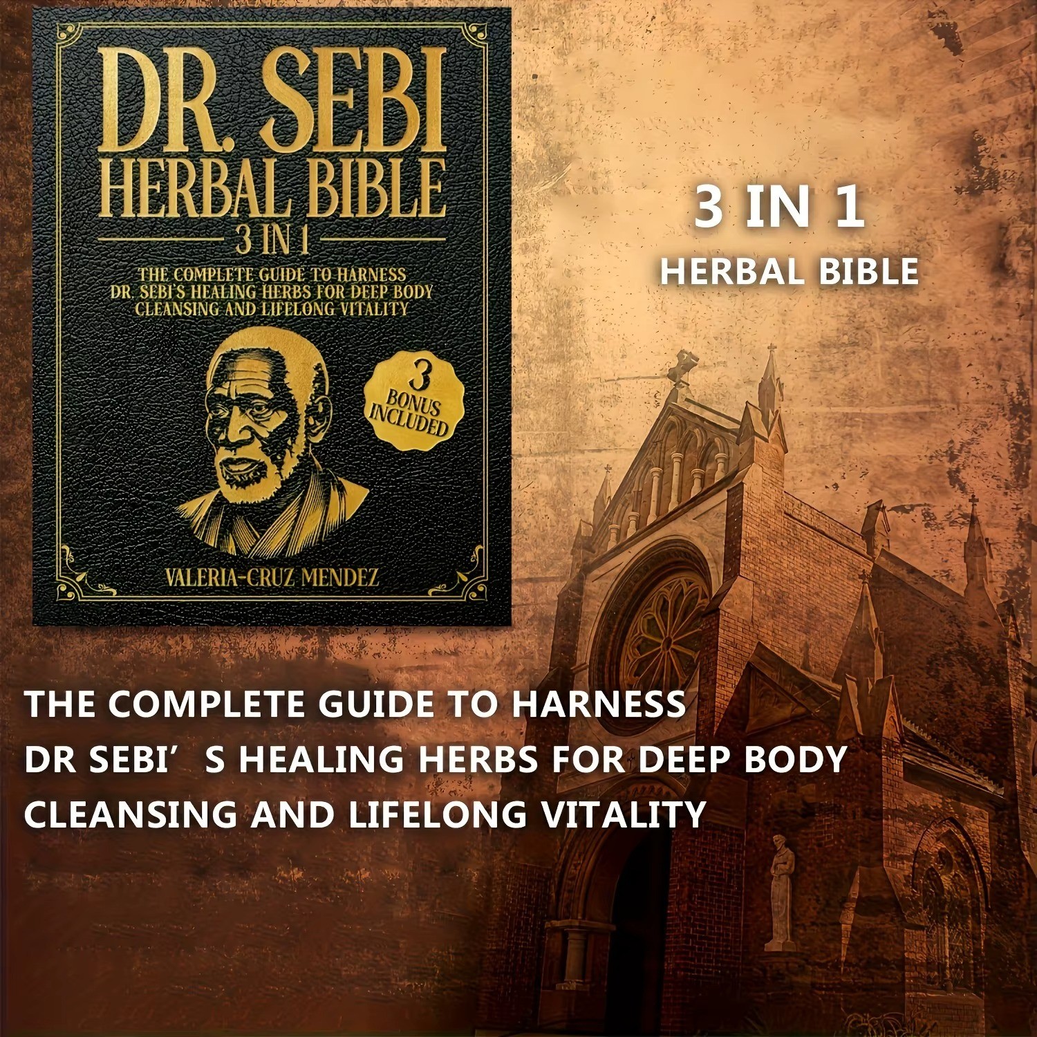 Dr Sebi Herbal Bible 3 in 1 Complete Healing Guide & Natural Remedies Book-US