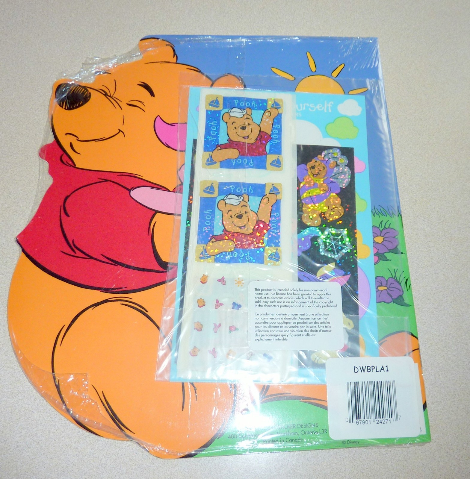 Vintage Kids Coloring Sticker Book Lot Disney Pooh Dalmatian Press NEW