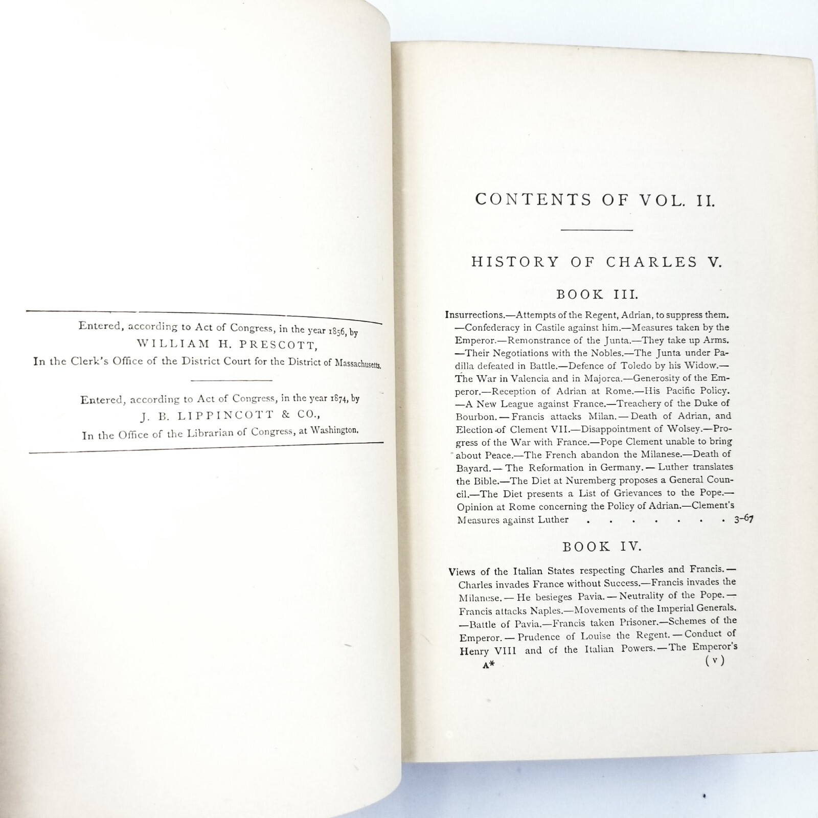 Charles the Fifth by William Robertson Volumes 1 – 3 – 1883 Edition