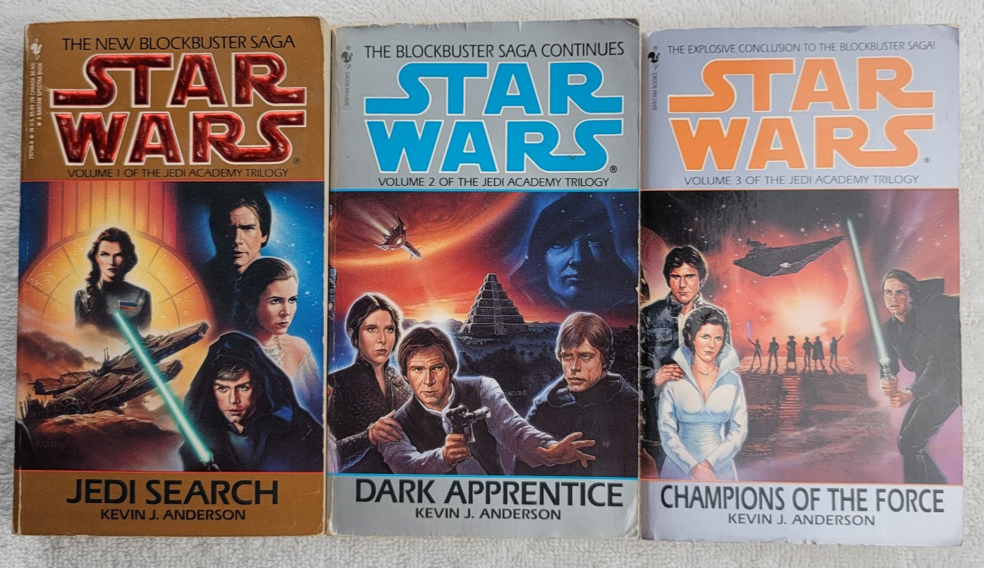 Star Wars Jedi Academy Trilogy Complete Lot 1-3 Kevin J Anderson Vintage 1994