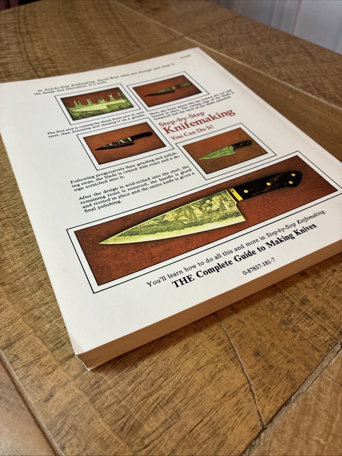 Step- by -Step Knifemaking: You Can Do It! By David Boye. Paperback. 270 pages.