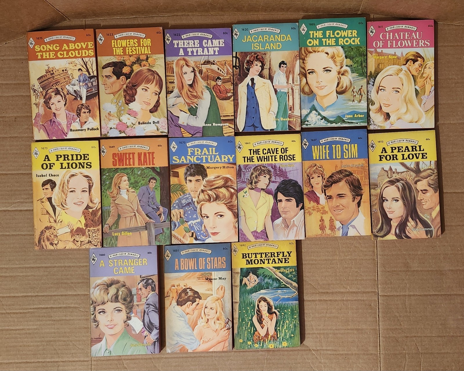 Harlequin Romance Set Of 43 Paperbacks Books Series 1600 Vintage 1972-73