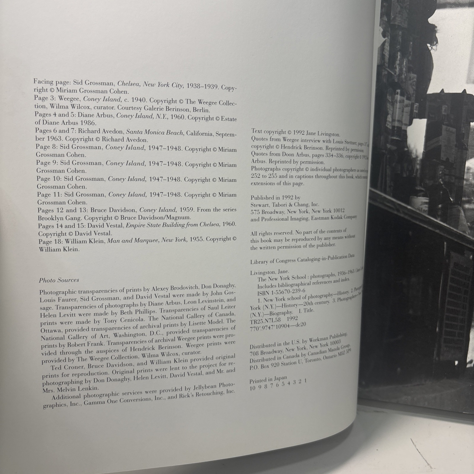 The New York School: Photographs, 1936-1963 by Livingston, Jane