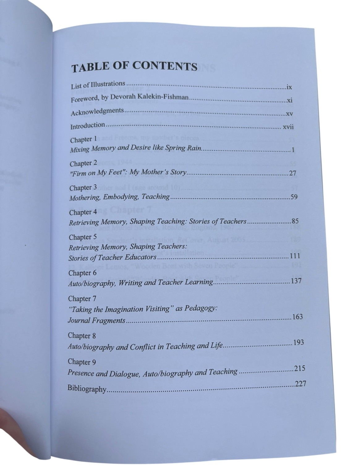 Auto/Biography & Pedagogy Freema Elbaz-Luwisch 2014 Memory Teaching Peter Lang