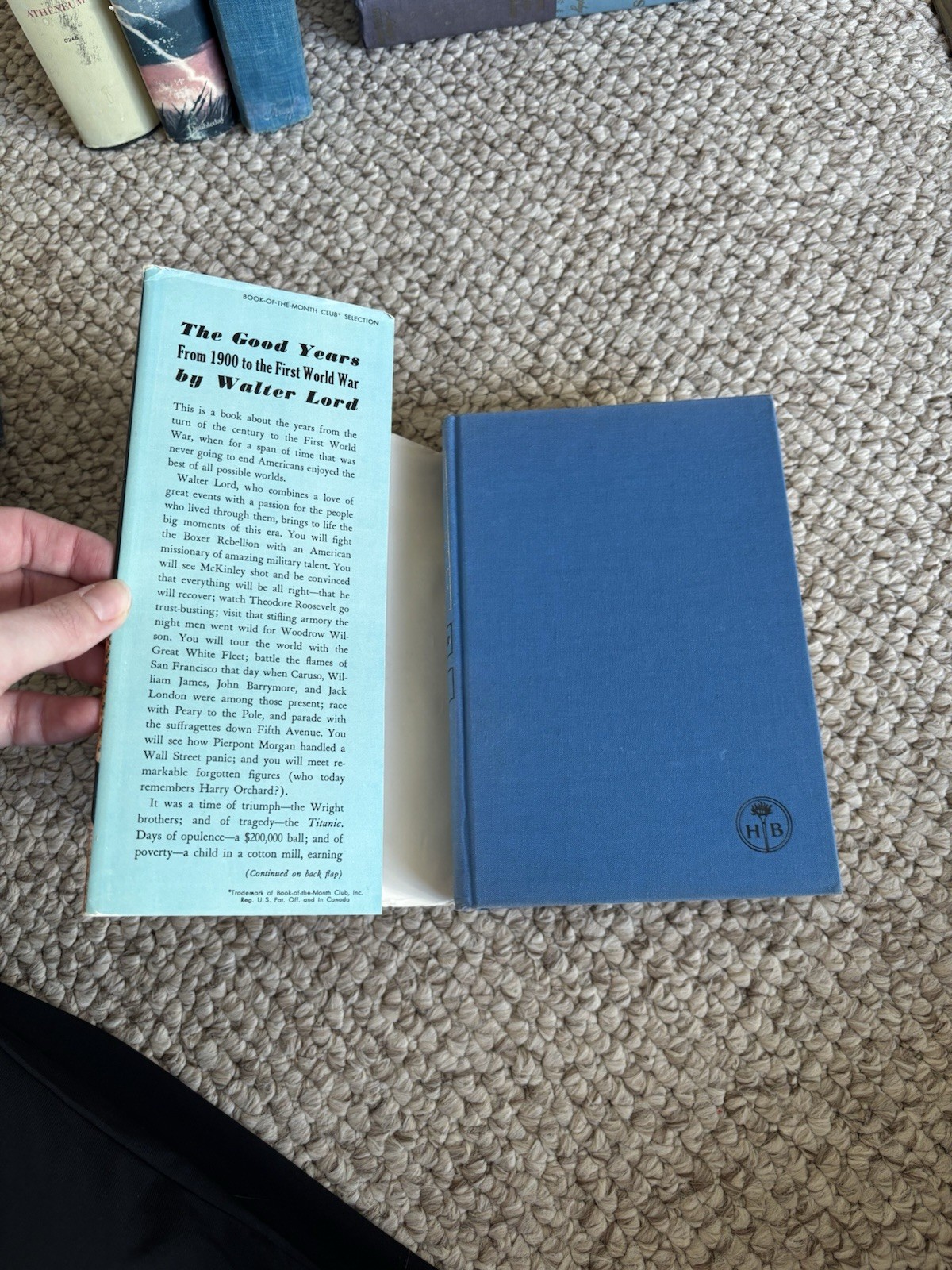 Lot of 8 Vintage Blue American History Hardcover Books