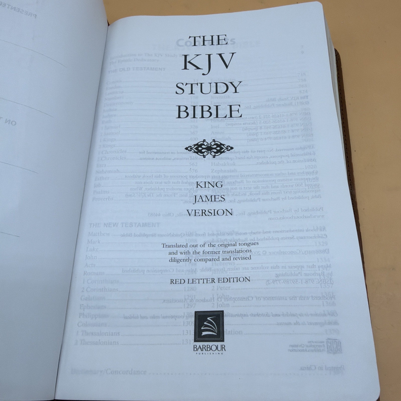 The King James Version Study Bible Red Letter 2011 Barbour Embossed Design KJV