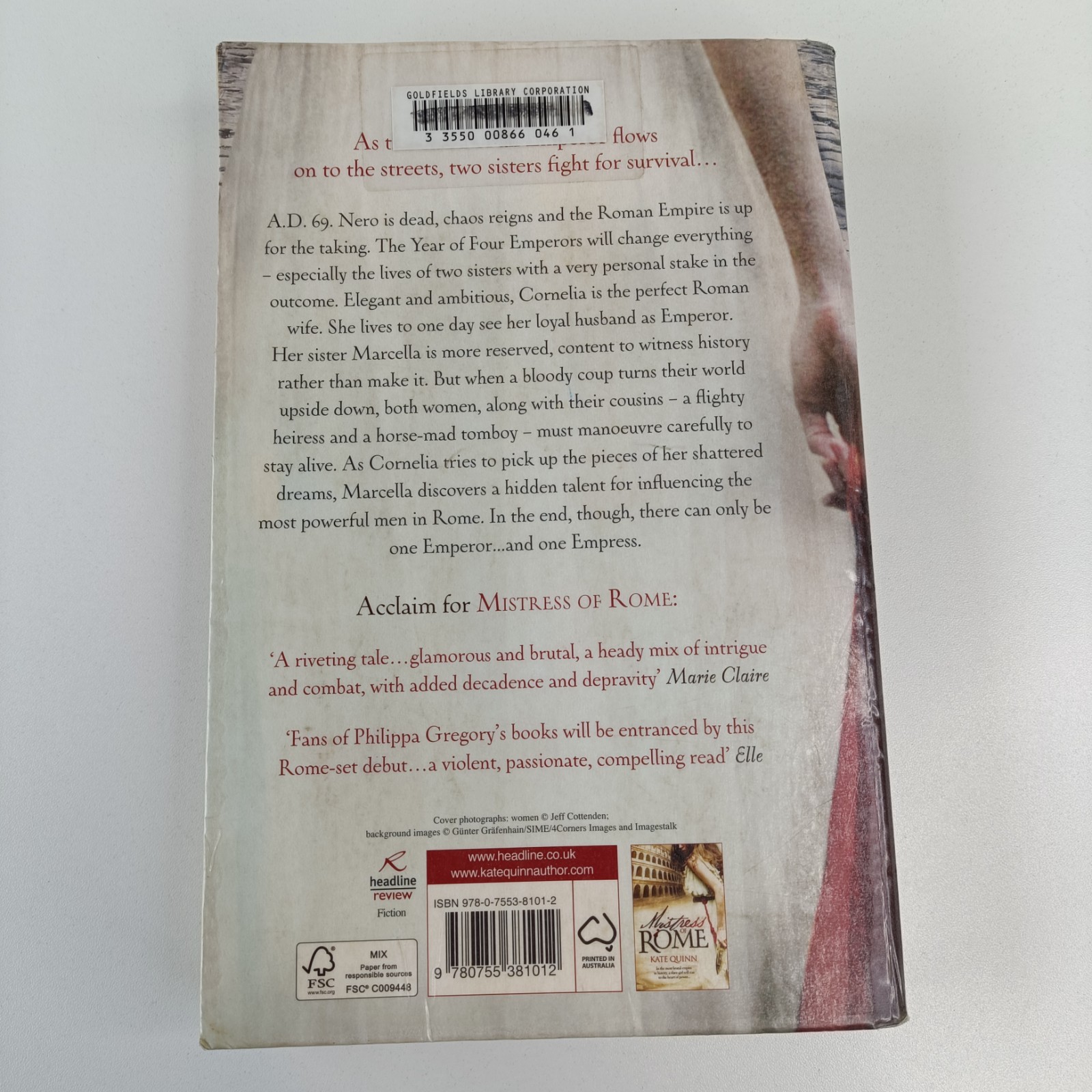 Daughters of Rome by Kate Quinn Paperback Book Historical Fiction Romance Italy
