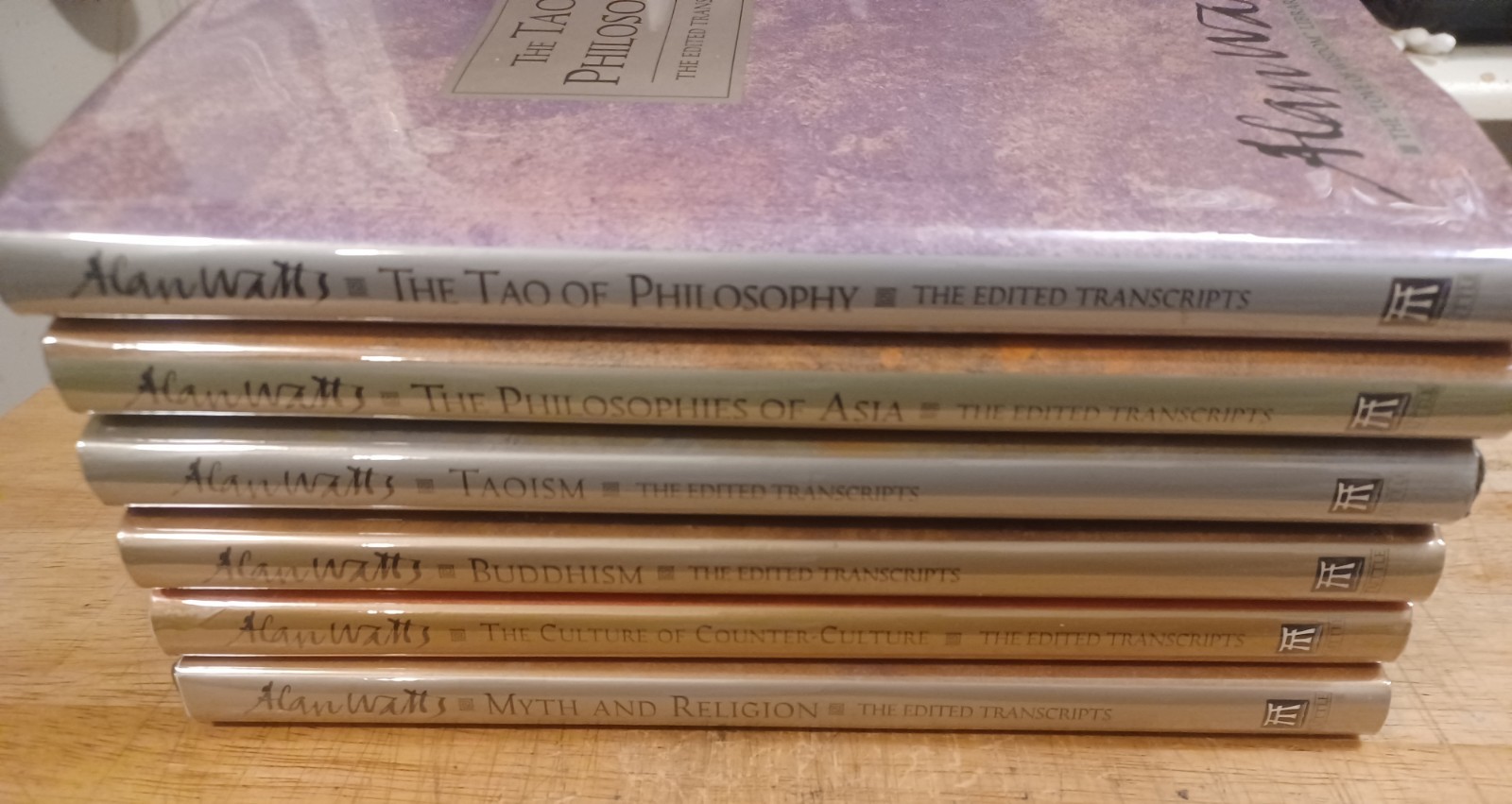Alan Watts: The Edited Transcripts Series. Six 1st Print Hardcovers. Sharp
