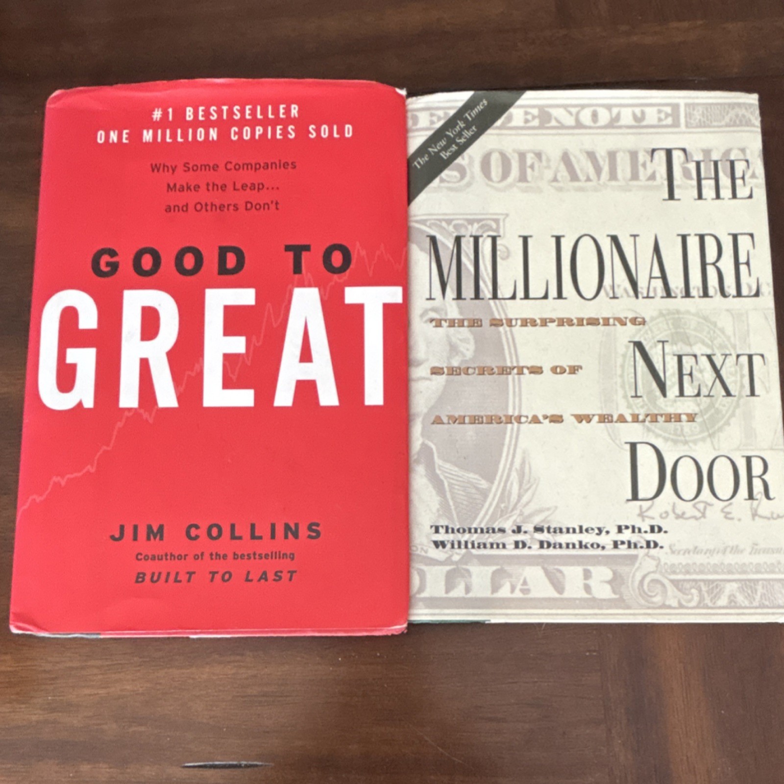 Good to Great Jim Collins Millionaire Next Door Stanley Danko Hardcover Lot