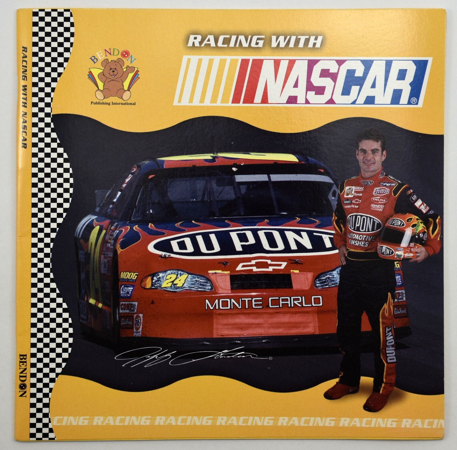 Racing with NASCAR – Paperback PB Jeff Gordon – Bendon Publishing – 2002 LN