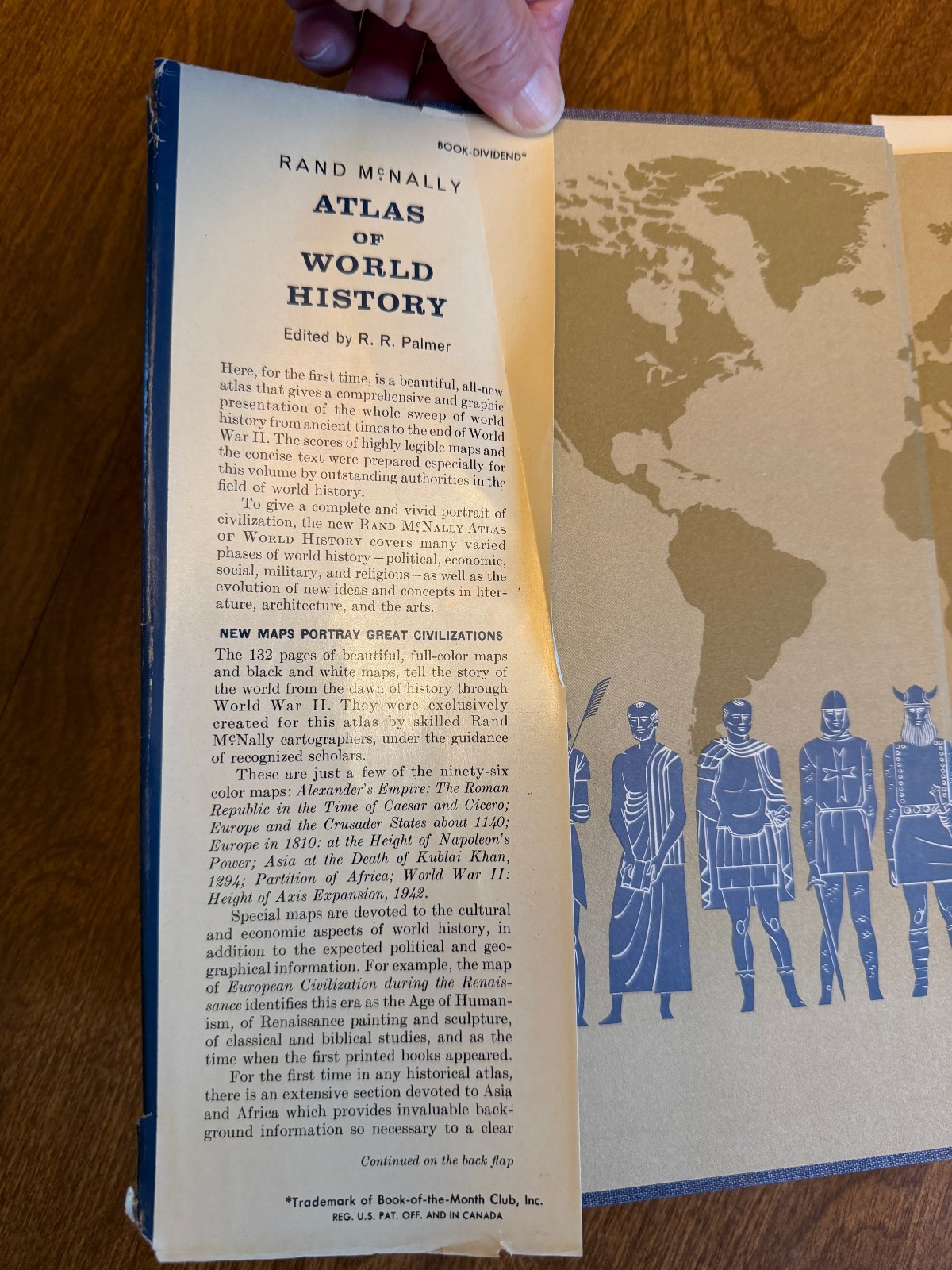Rand McNally Atlas of World History – 132 pgs maps HCDJ 1957