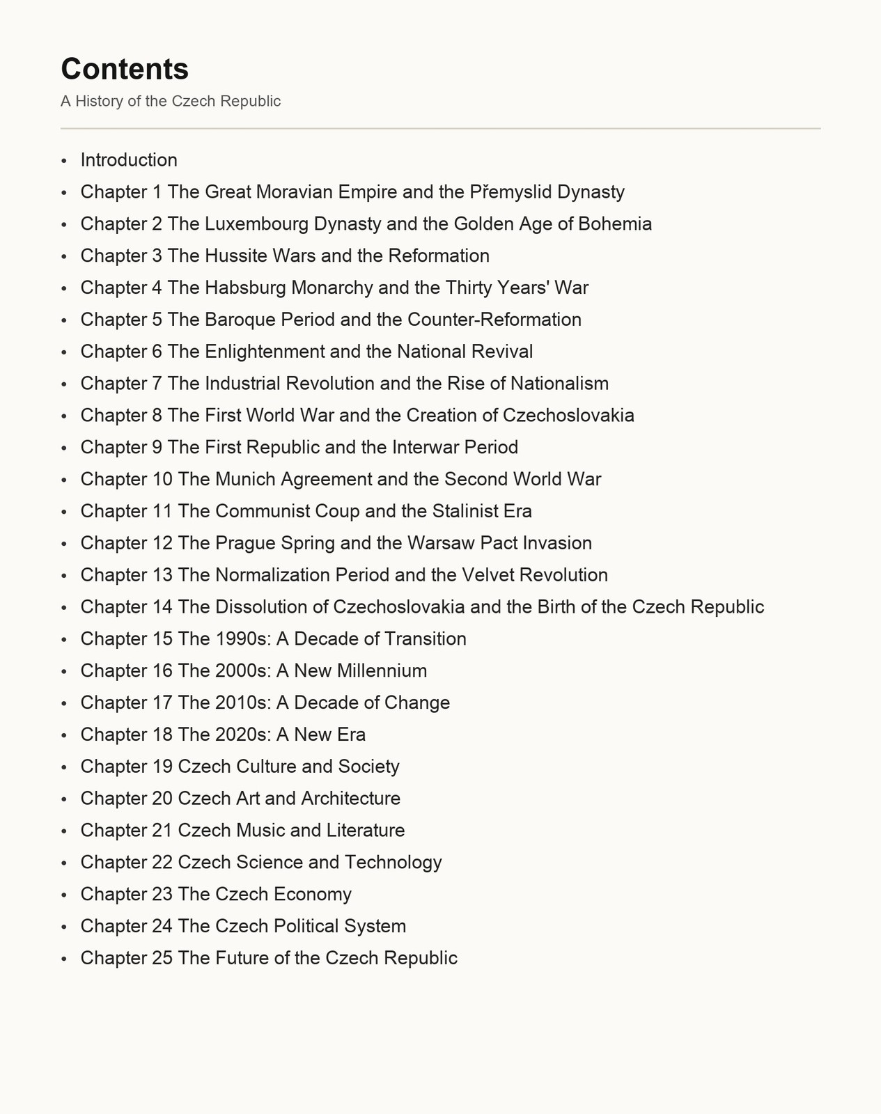 A History of the Czech Republic