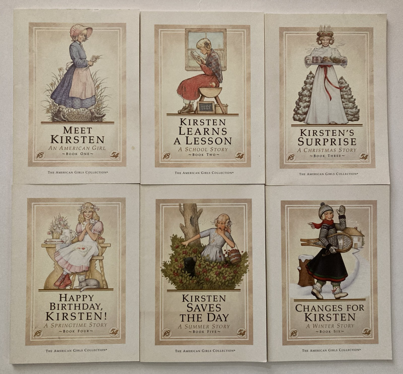 VTG Kirsten American Girl Series Box Set 1-6 Pleasant Co. Original 1st Ed 1980s