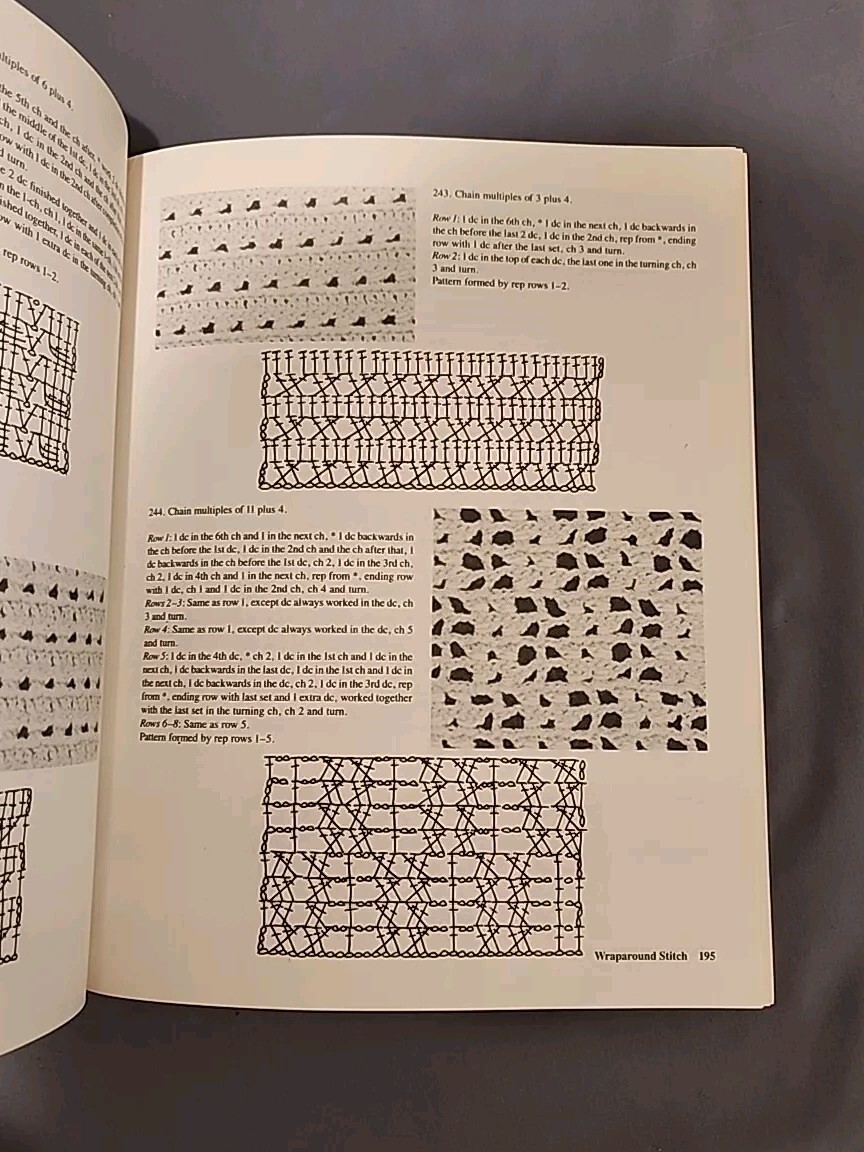 Complete Book Of CROCHET-STITCH DESIGNS By Linda P. Schapper Paper Back 1985.