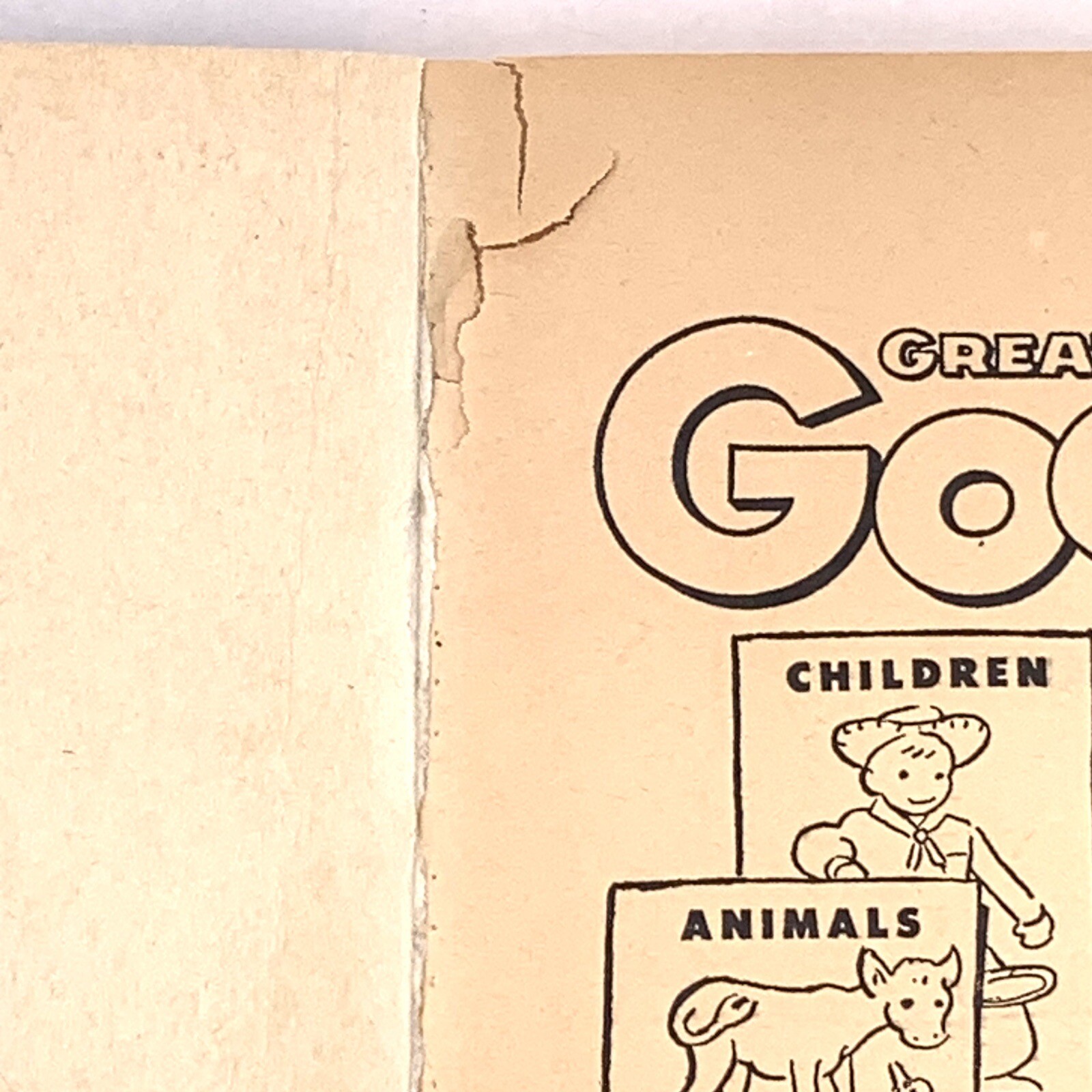 Vintage Coloring Book 1959 Merrill Good Time Paint Book Used 10 of 250 Pages