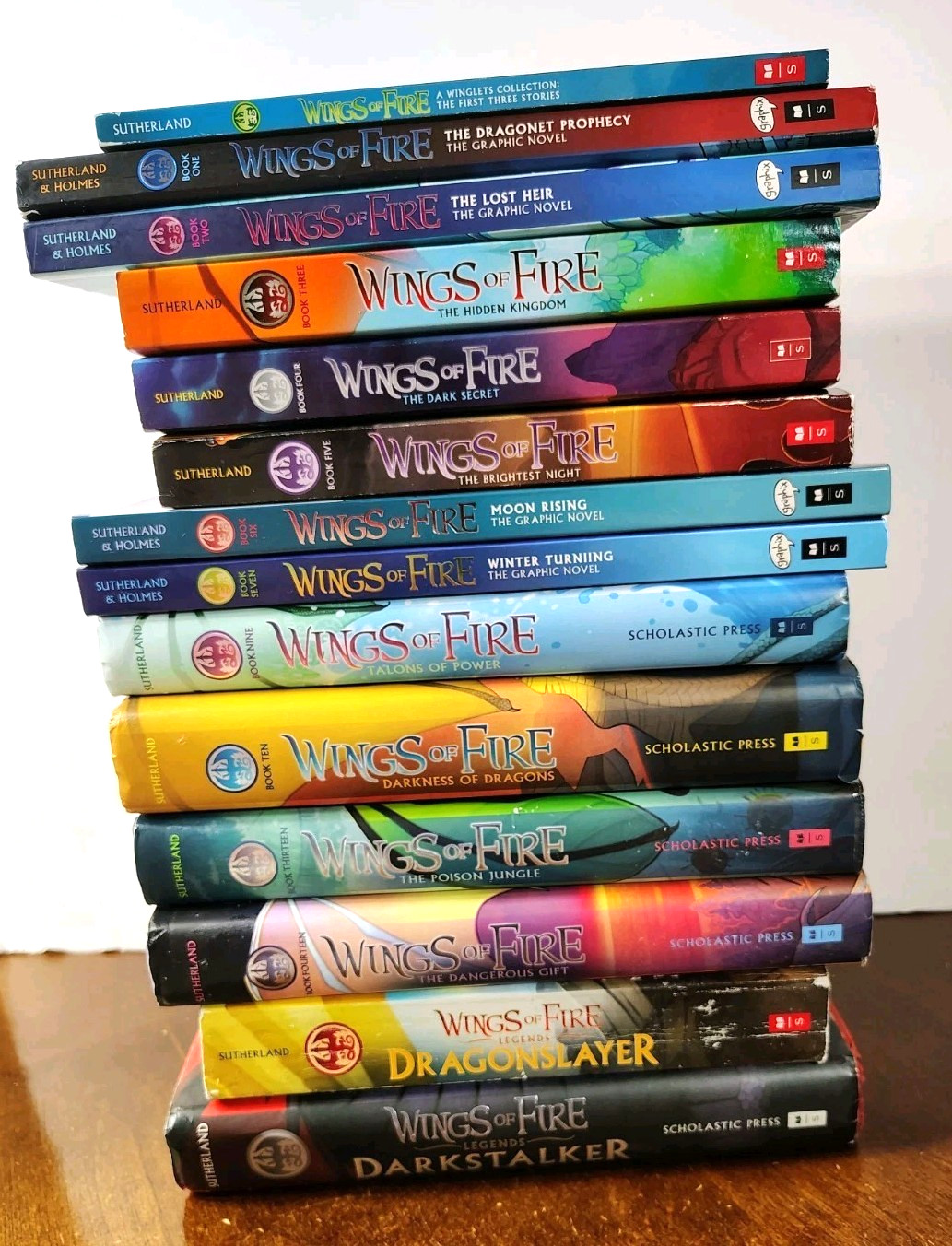WINGS OF FIRE 14 BOOKS GRAPHIC NOVELS HARDCOVERS TUI T. SUTHERLAND MIKE HOLMES