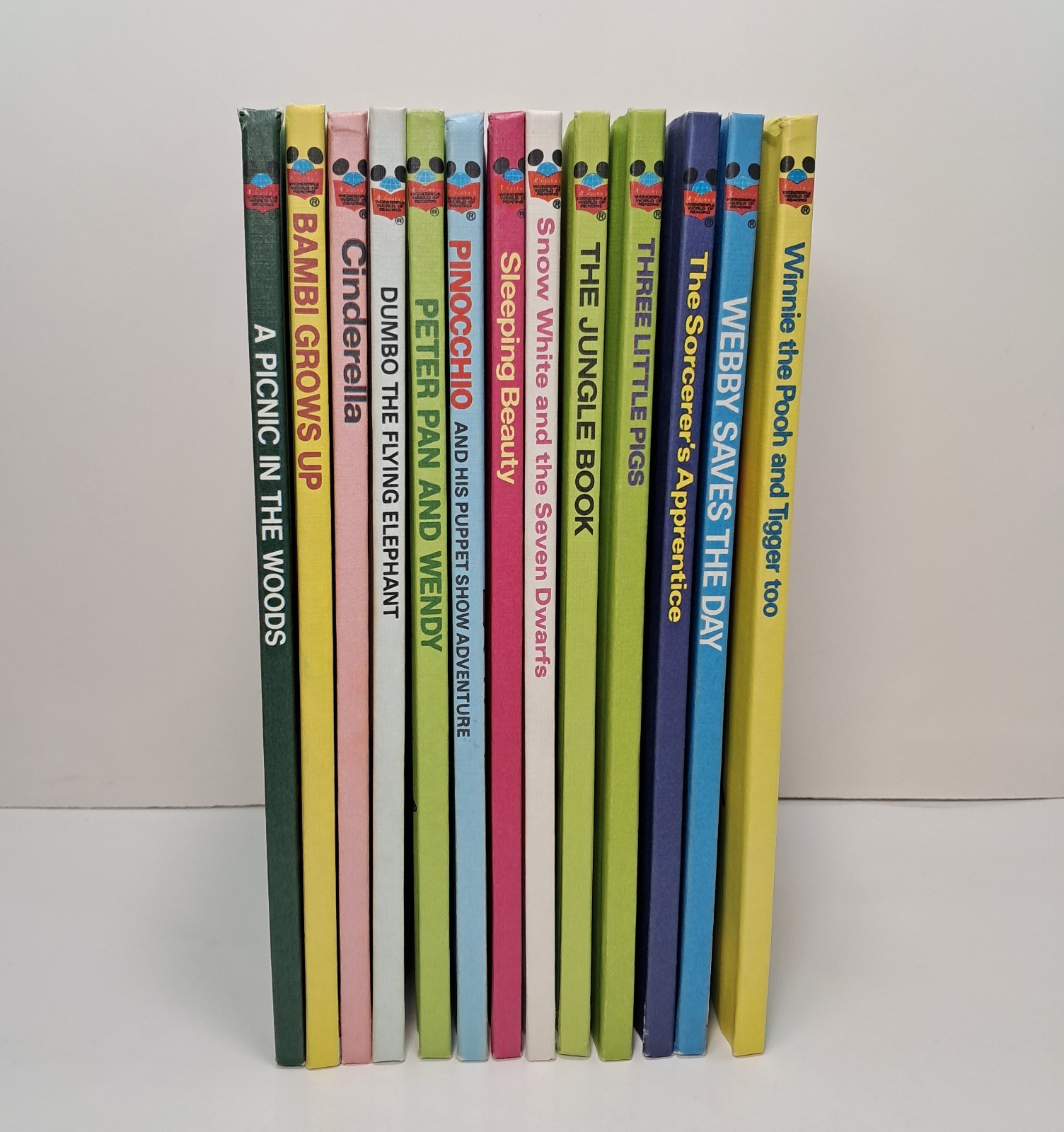 1972 Walt Disney’s Wonderful World Of Reading HC Books~EXCELLENT! Set Of 13