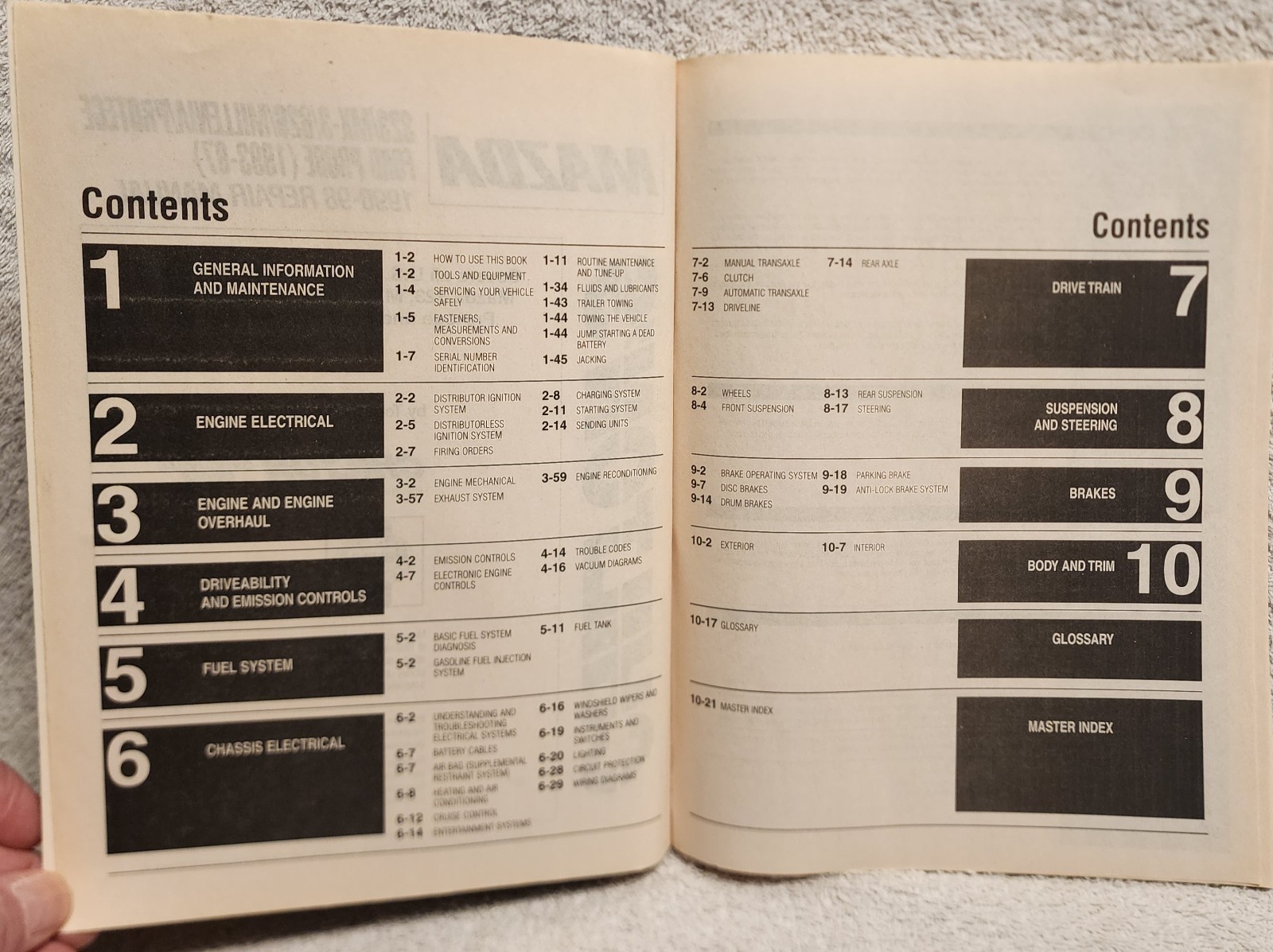 Chilton Mazda 1990 to 1998 Repair Manual 323 Protege MX3 MX6 626 Millenia Probe