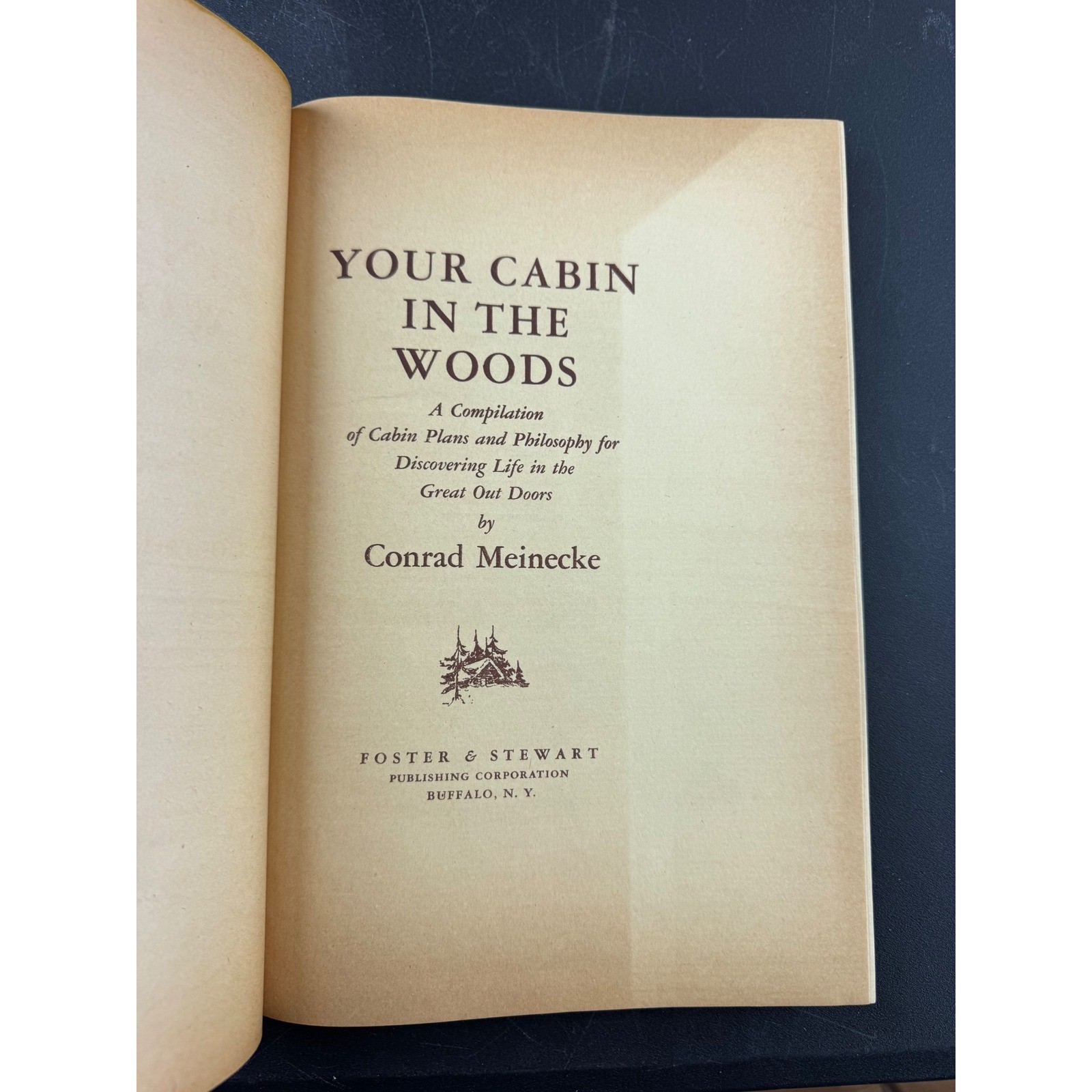 Your Cabin In The Woods Conrad E Meinecke 1945 Vintage Book Cabin Plans
