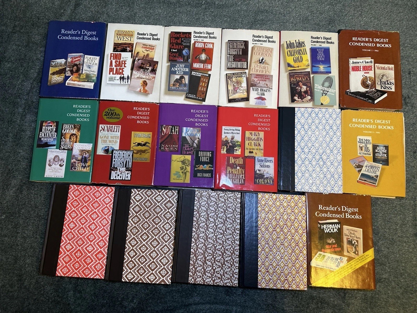Lot Of 17 Readers Digest Condensed Books Mix Of 70s, 80s Through 90s EUC