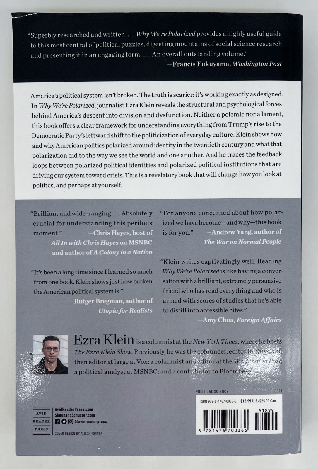 Why We’re Polarized – Ezra Klein | Paperback | Very Good